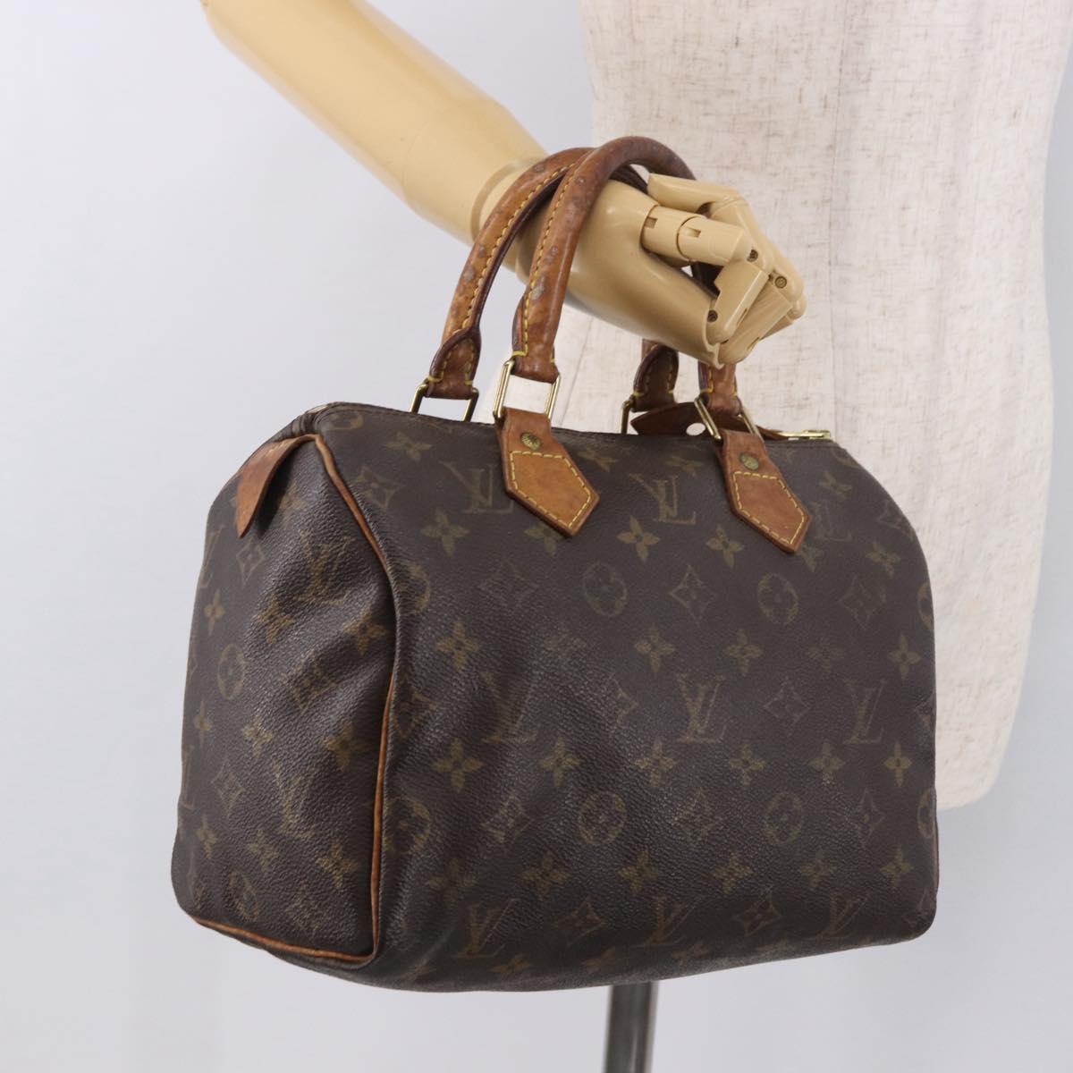 LOUIS VUITTON Monogram Speedy 25 Hand Bag M41528 LV Auth 187650