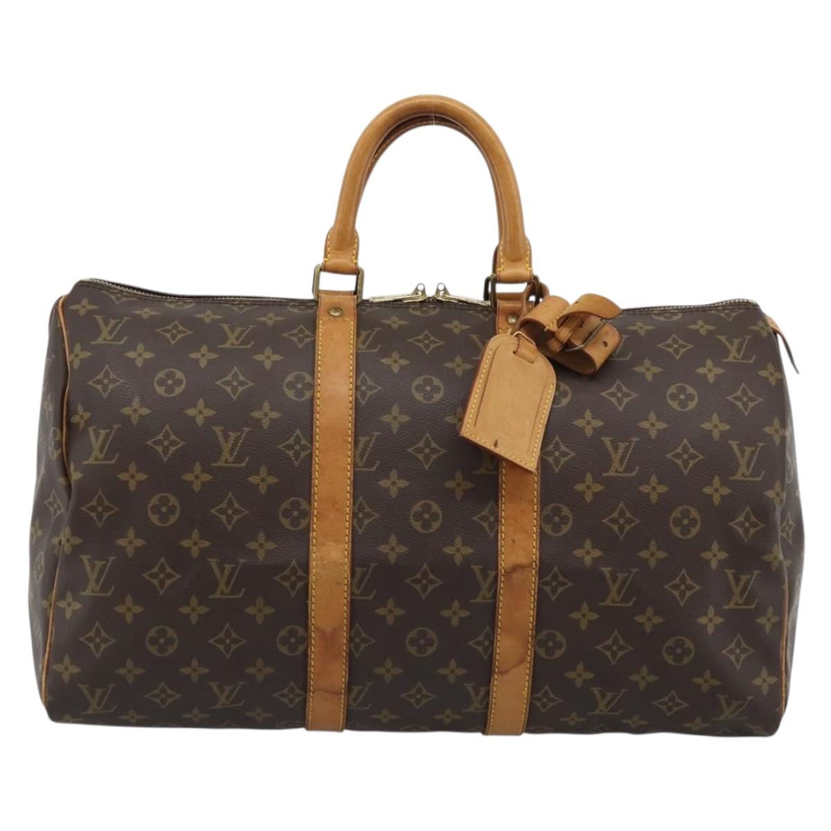 LOUIS VUITTON Monogram Keepall 45 Boston Bag M41428 LV Auth 187661