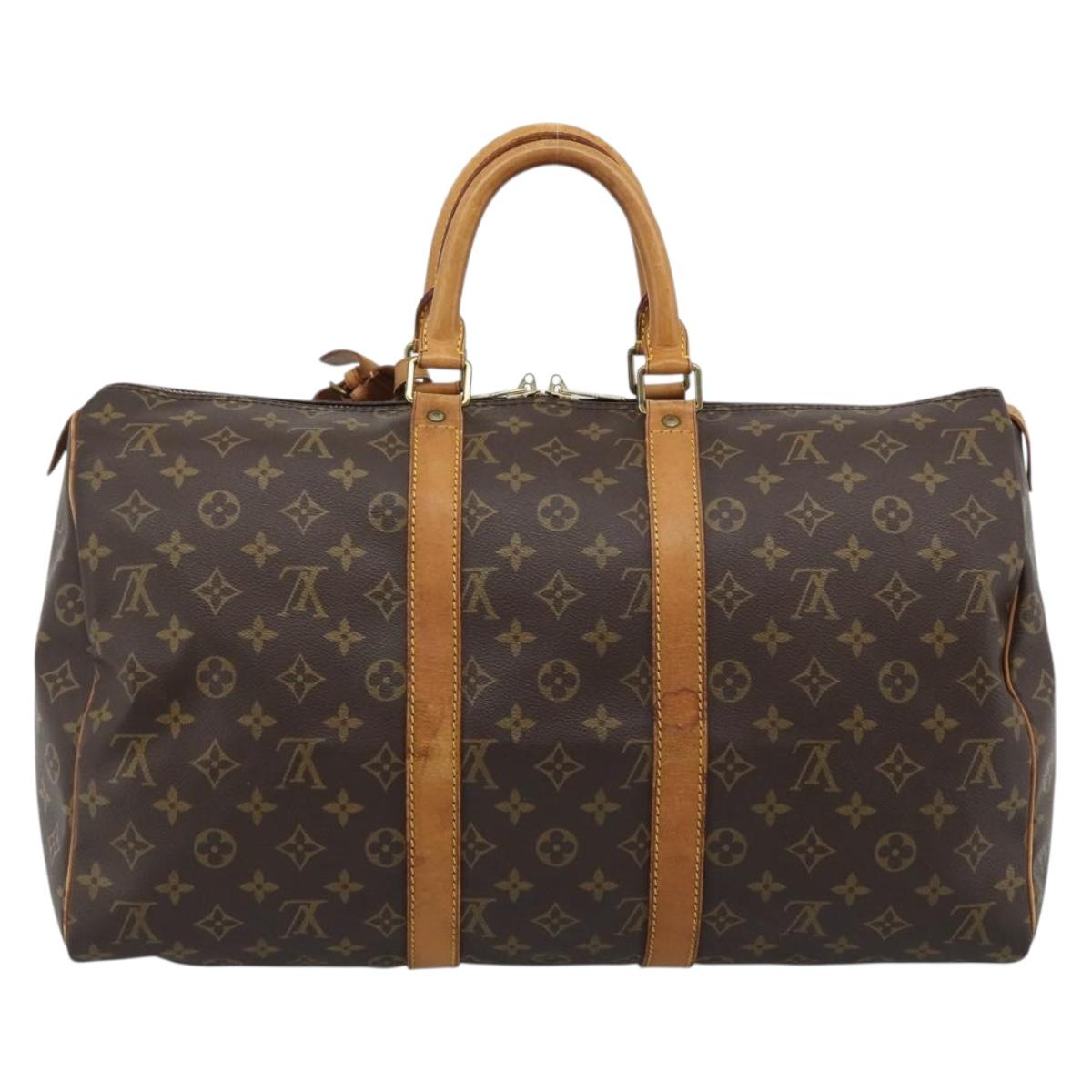 LOUIS VUITTON Monogram Keepall 45 Boston Bag M41428 LV Auth 187661