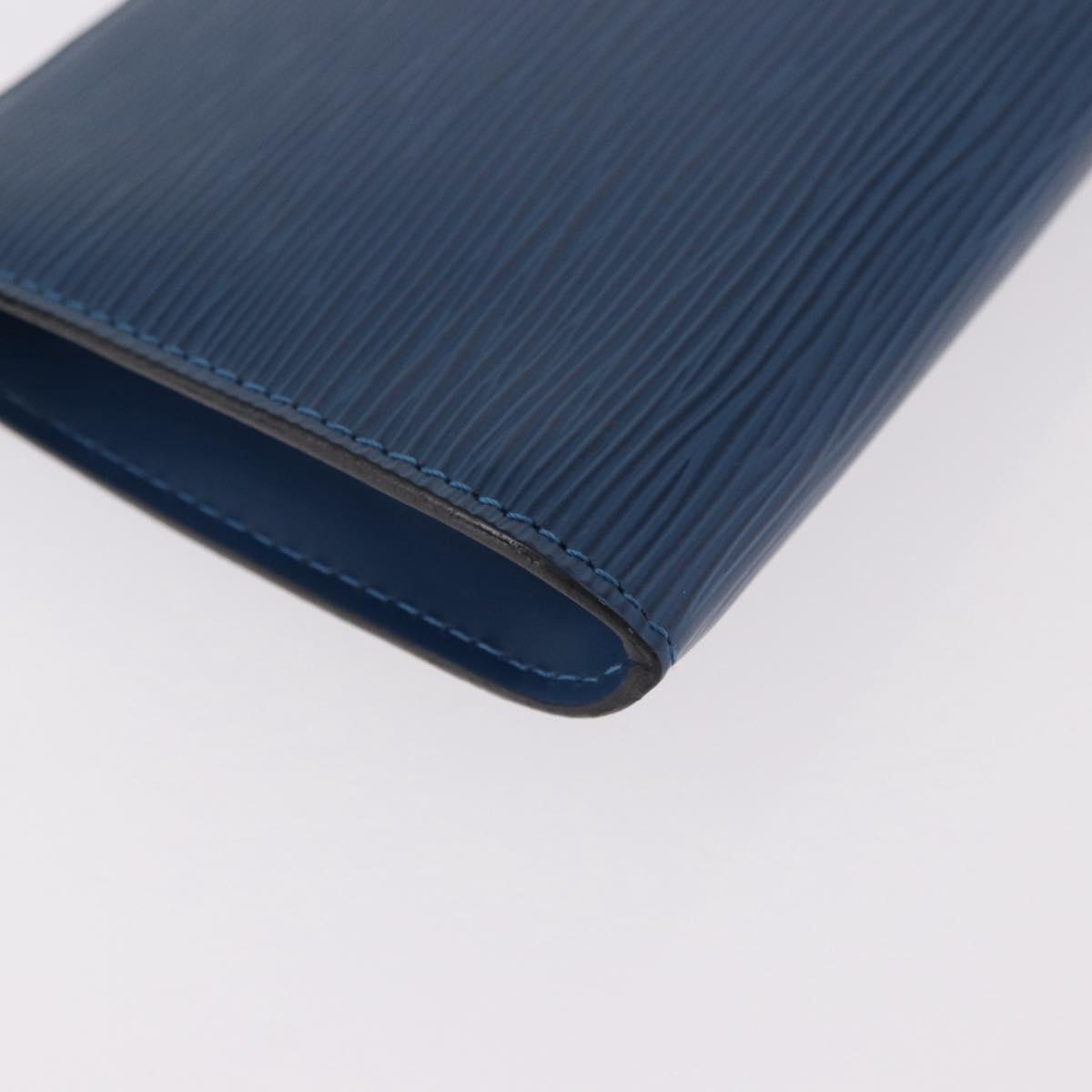 LOUIS VUITTON Epi Pochette Accessoires Pouch Blue M52985 LV Auth 187669