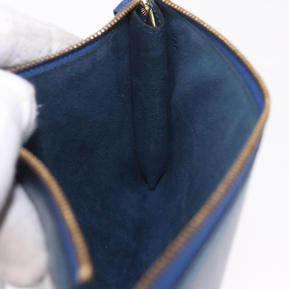 LOUIS VUITTON Epi Pochette Accessoires Pouch Blue M52985 LV Auth 187669