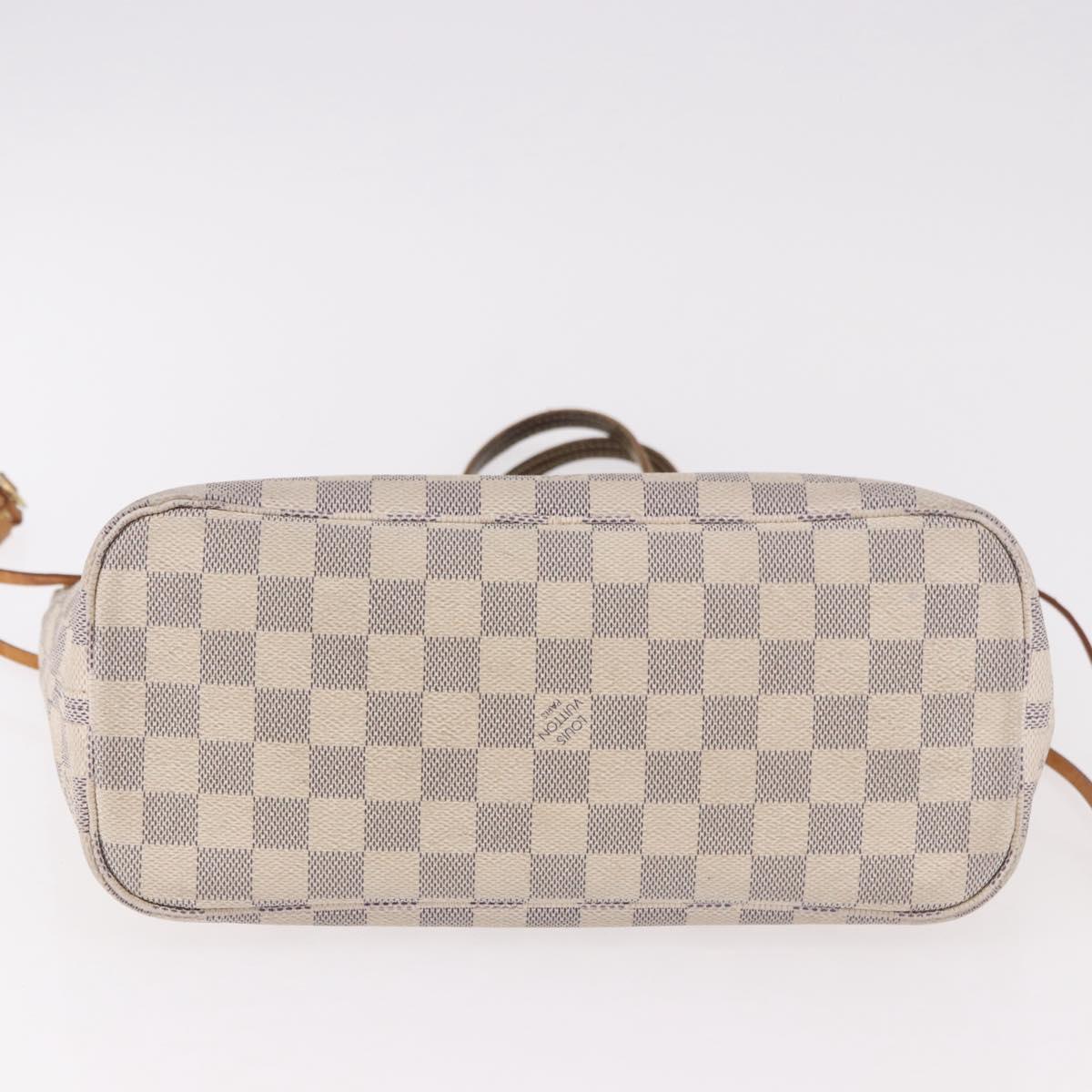 LOUIS VUITTON Damier Azur Neverfull PM Tote Bag N41362 LV Auth 187671