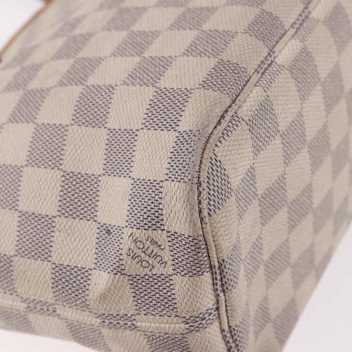 LOUIS VUITTON Damier Azur Neverfull PM Tote Bag N41362 LV Auth 187671