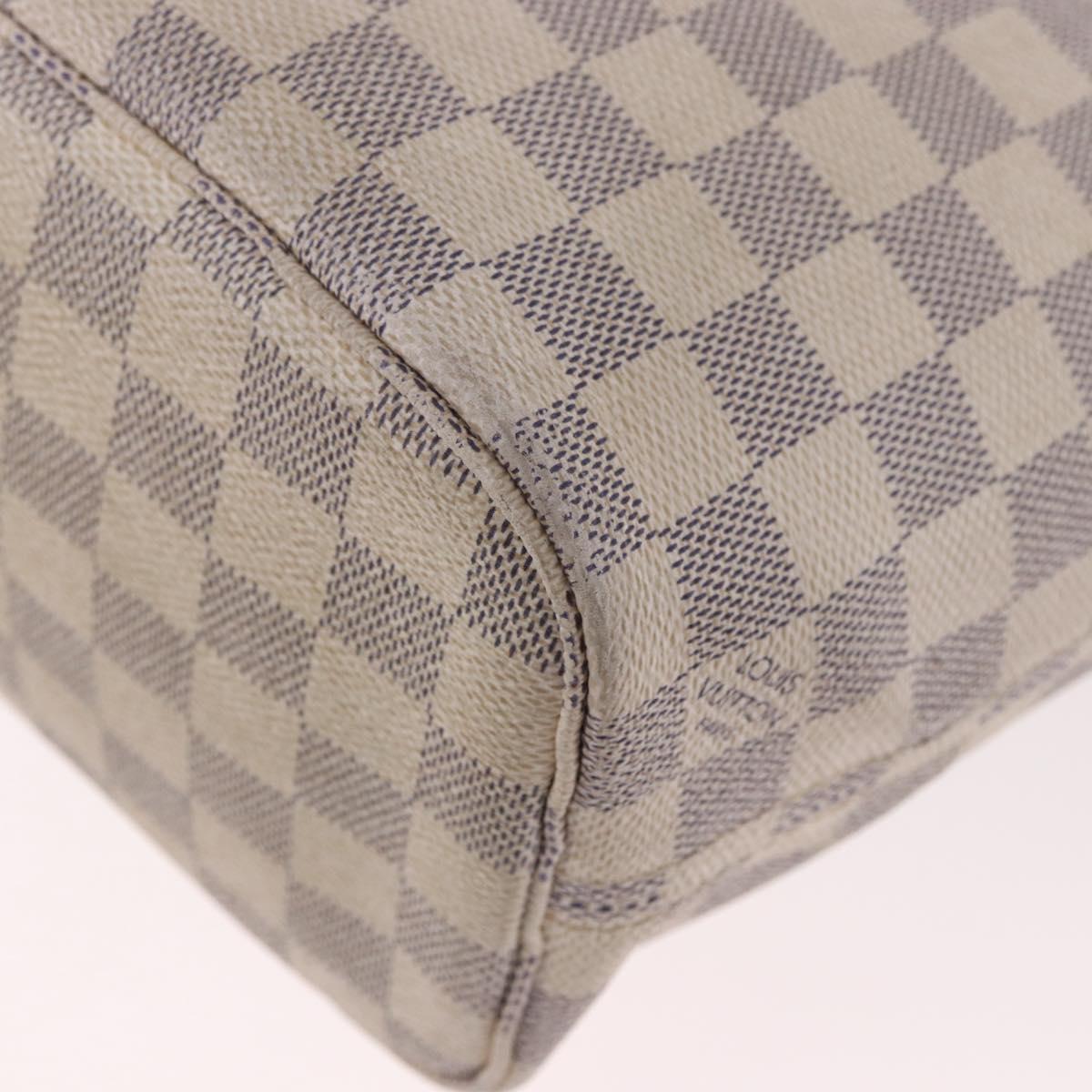 LOUIS VUITTON Damier Azur Neverfull PM Tote Bag N41362 LV Auth 187671