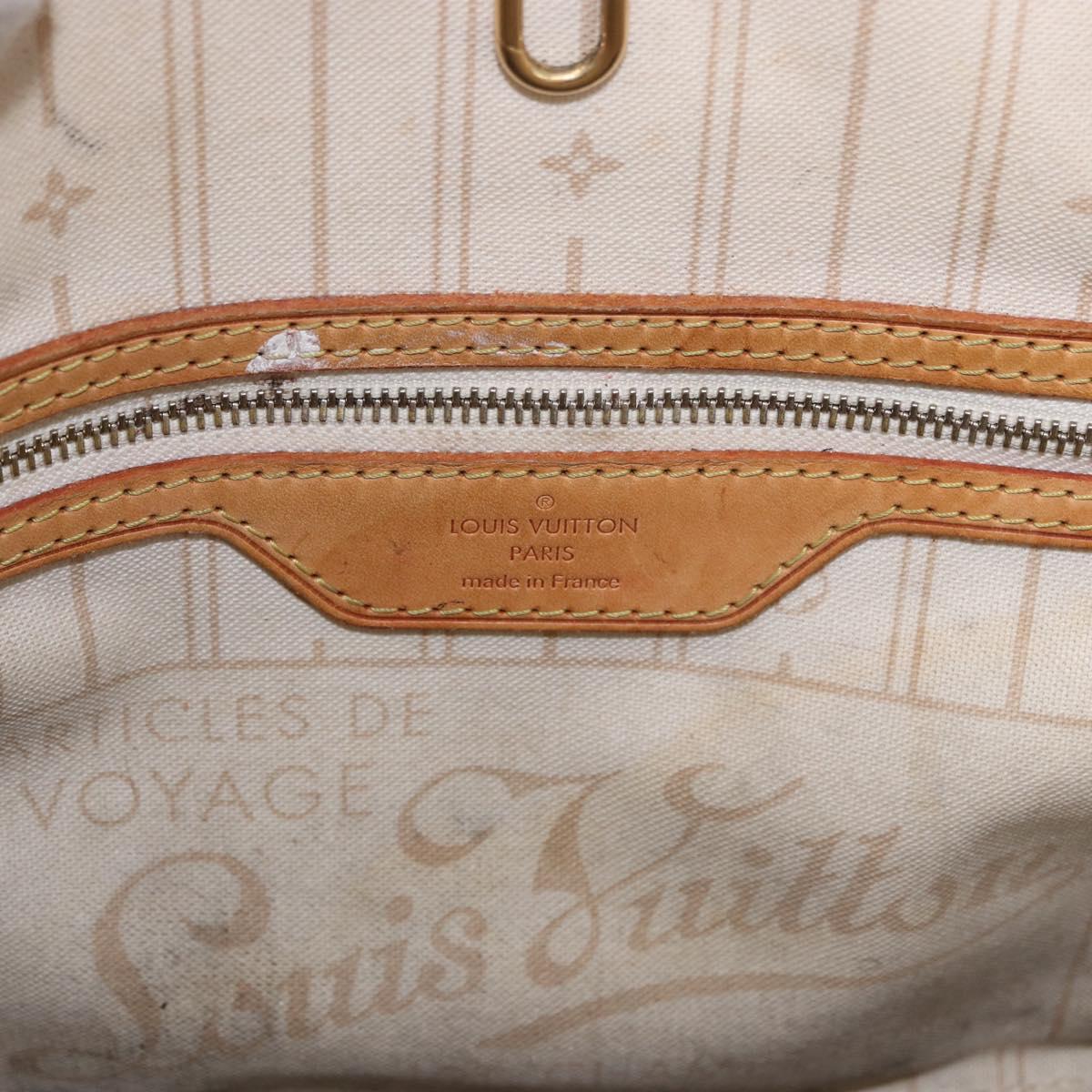 LOUIS VUITTON Damier Azur Neverfull PM Tote Bag N41362 LV Auth 187671