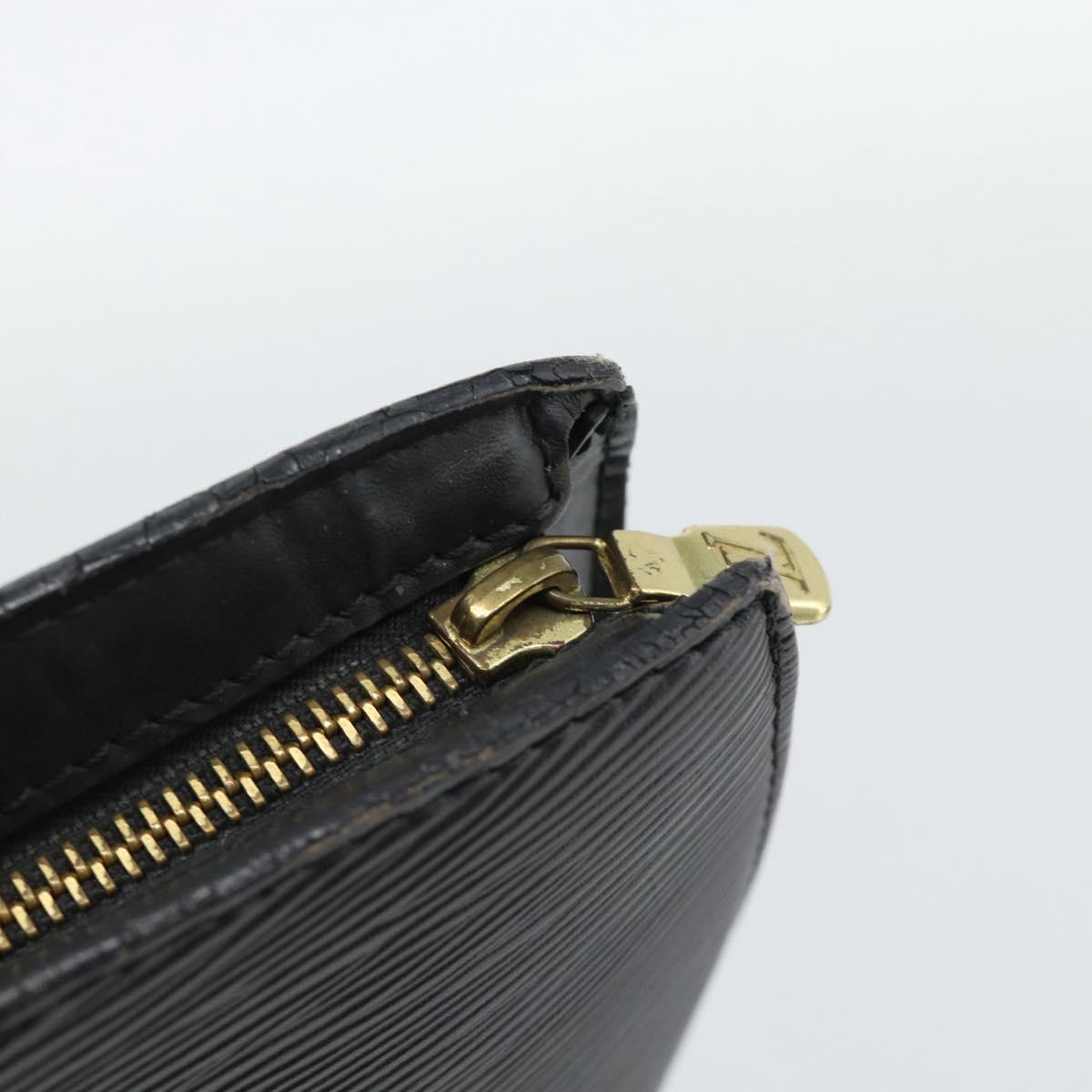 LOUIS VUITTON Epi Saint Jacques Shopping Shoulder Bag Black M52272 Auth 187674