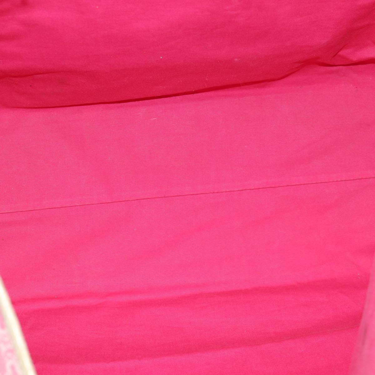 CELINE Paris Macadam Canvas Tote Bag Denim Pink Gold Auth 187677V