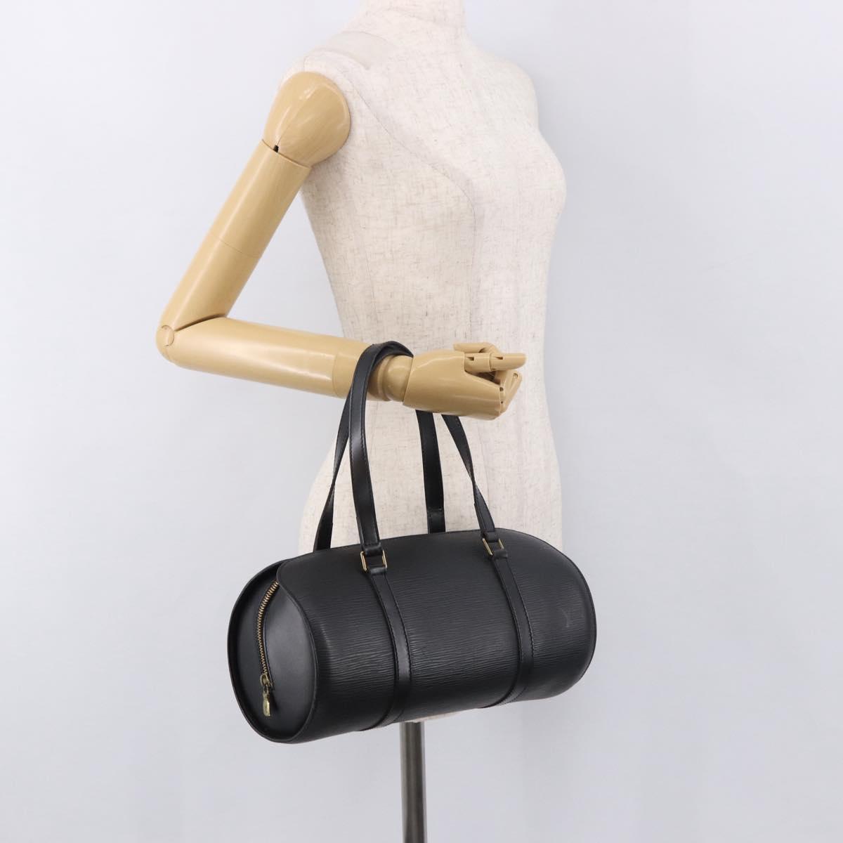 LOUIS VUITTON Epi Soufflot Hand Bag Black M52222 LV Auth 187678