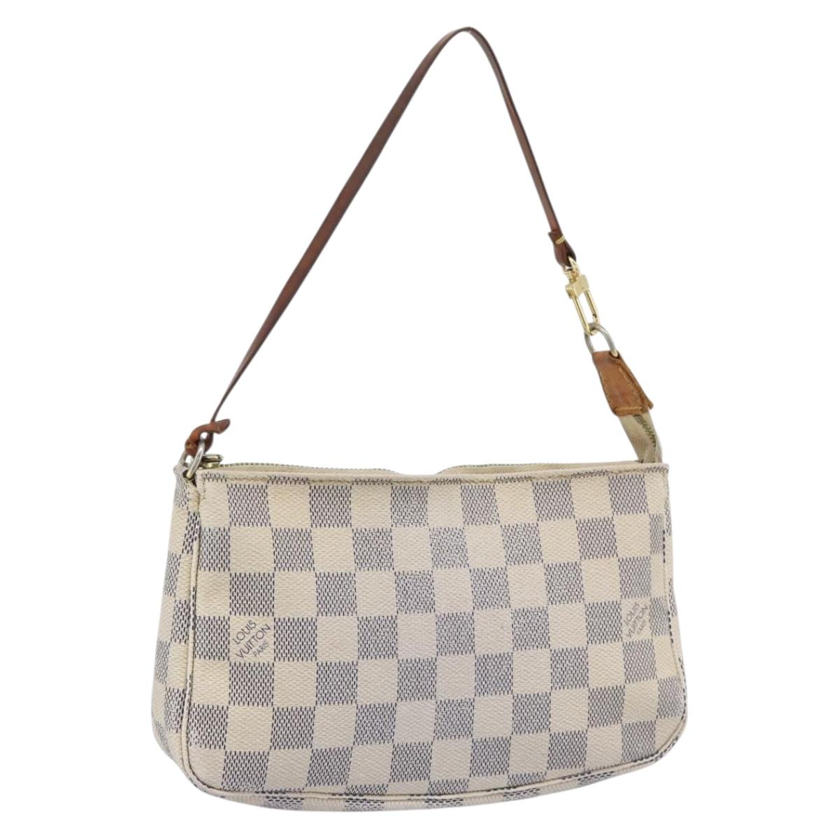 LOUIS VUITTON Damier Azur Pochette Accessoires Pouch N41207 LV Auth 187681