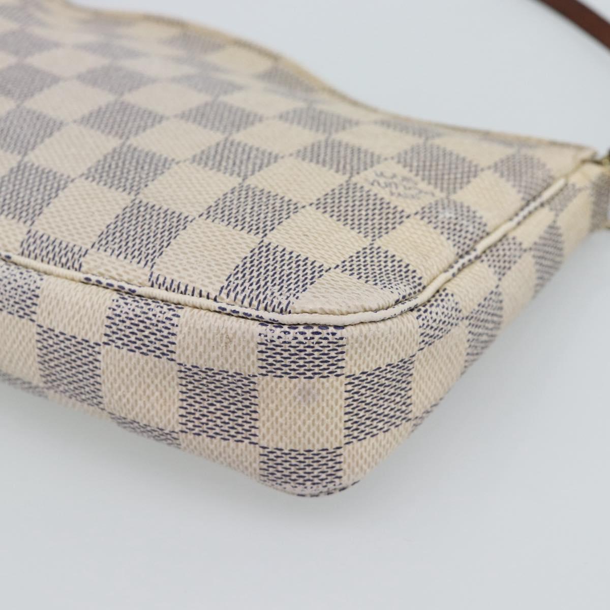 LOUIS VUITTON Damier Azur Pochette Accessoires Pouch N41207 LV Auth 187681