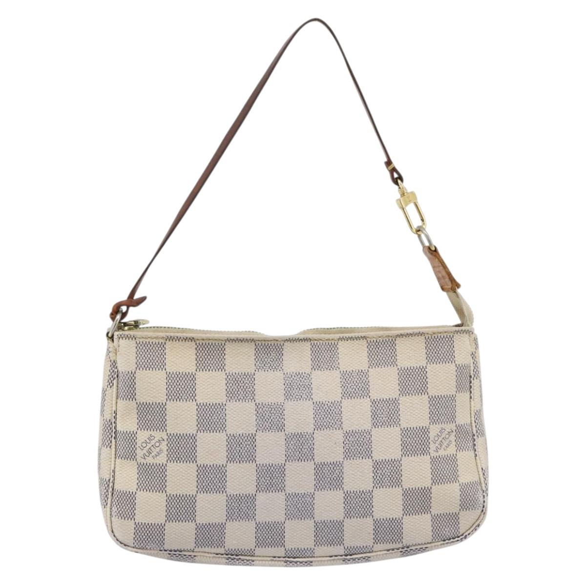 LOUIS VUITTON Damier Azur Pochette Accessoires Pouch N41207 LV Auth 187681