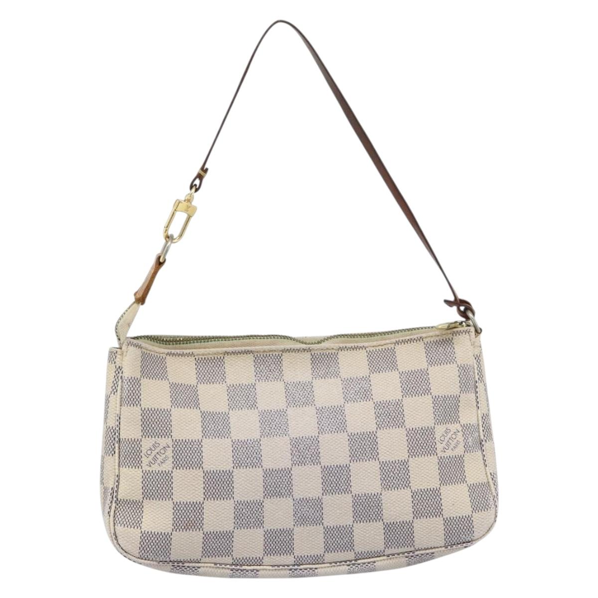 LOUIS VUITTON Damier Azur Pochette Accessoires Pouch N41207 LV Auth 187681