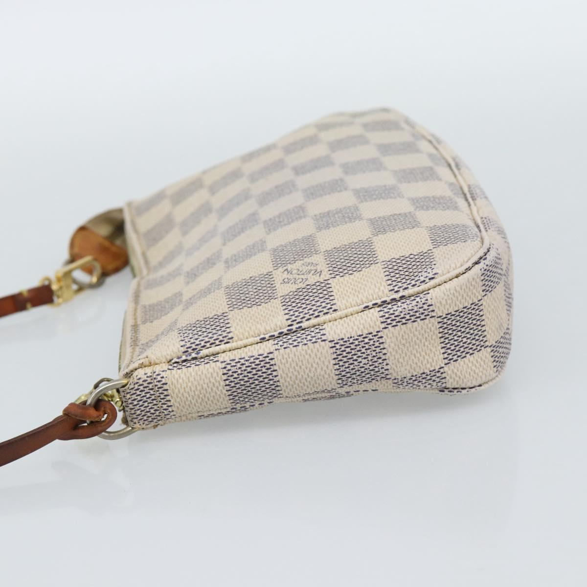 LOUIS VUITTON Damier Azur Pochette Accessoires Pouch N41207 LV Auth 187681