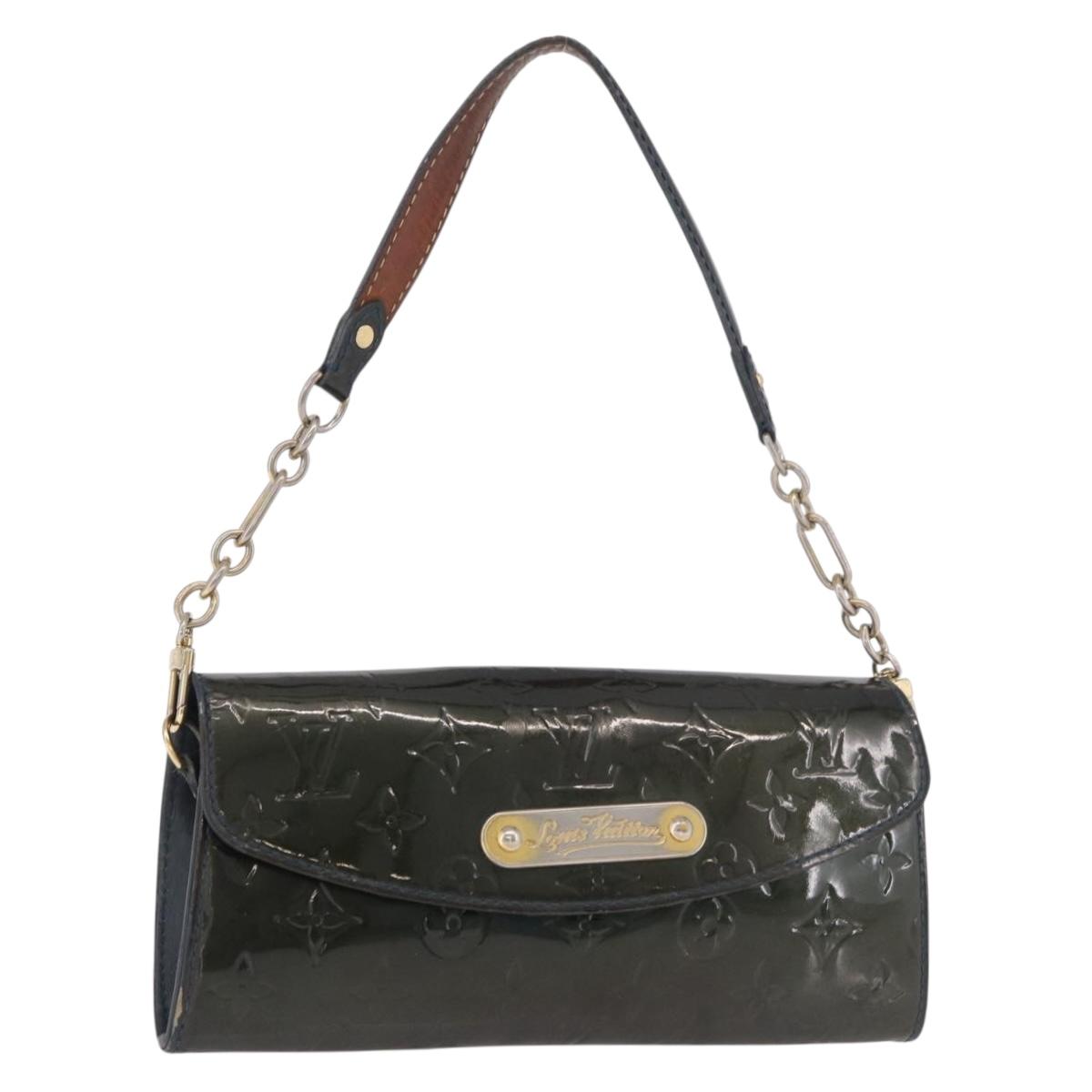 LOUIS VUITTON Vernis Sunset Bluebird Clutch Bag Bluenuit M93680 LV Auth 187683