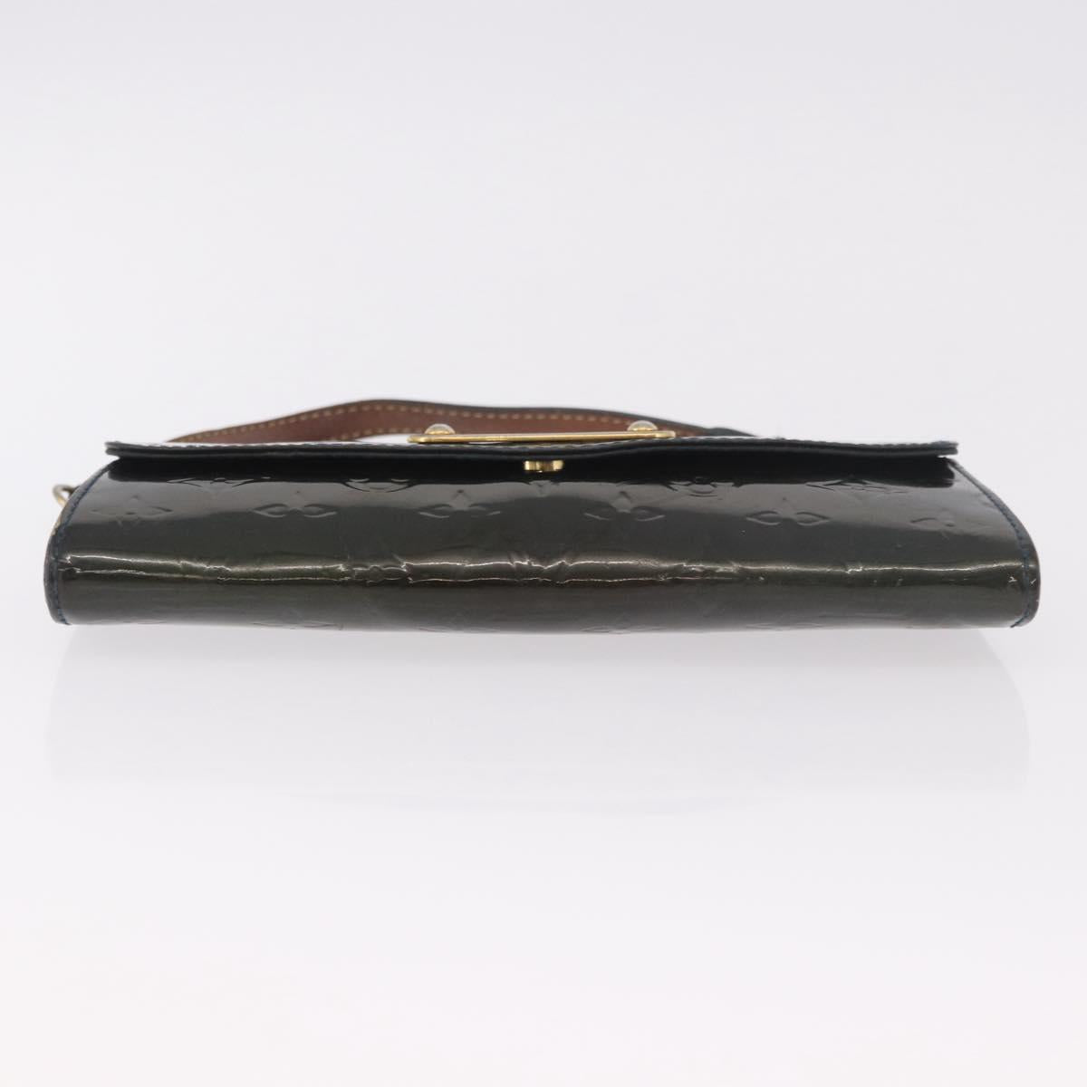 LOUIS VUITTON Vernis Sunset Bluebird Clutch Bag Bluenuit M93680 LV Auth 187683