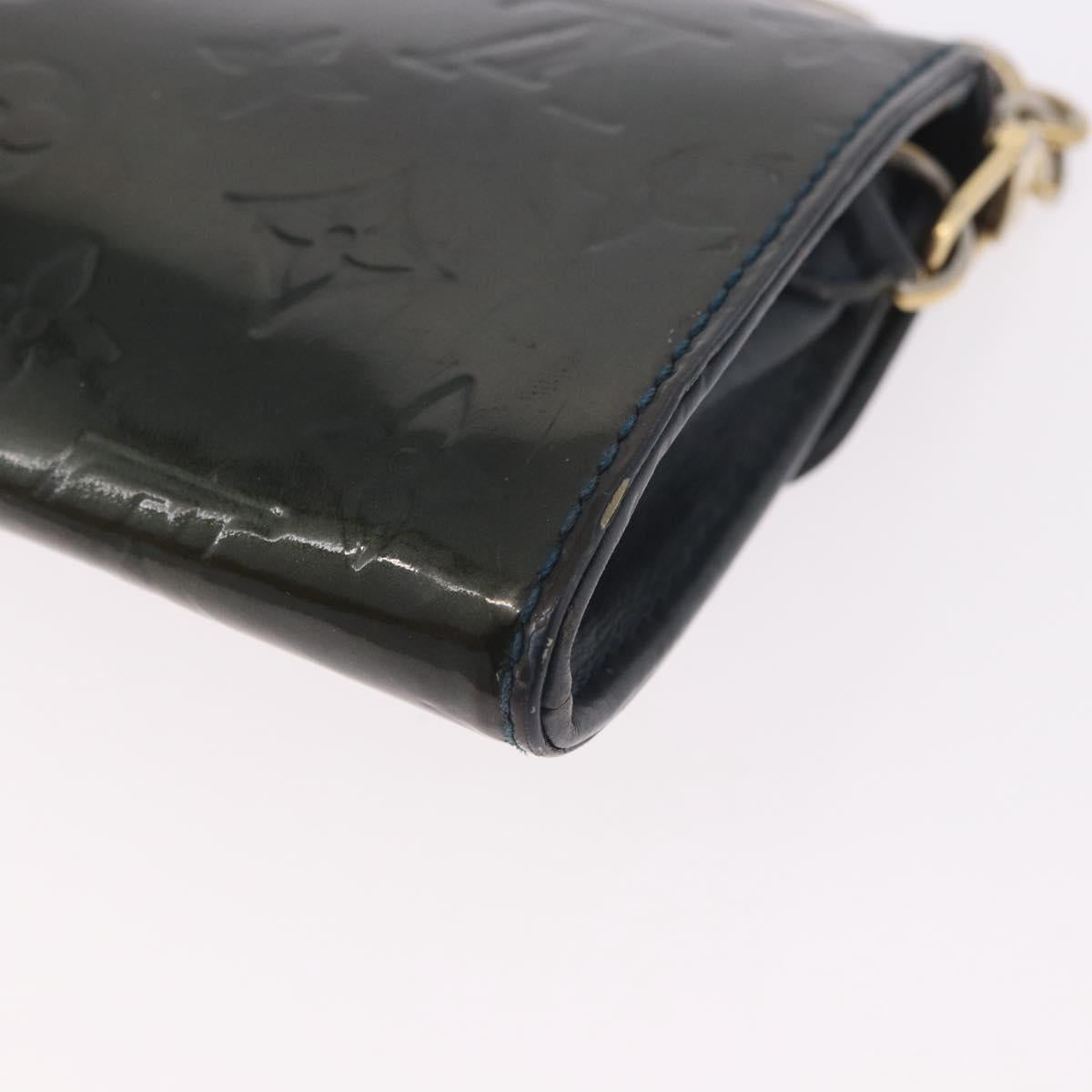 LOUIS VUITTON Vernis Sunset Bluebird Clutch Bag Bluenuit M93680 LV Auth 187683