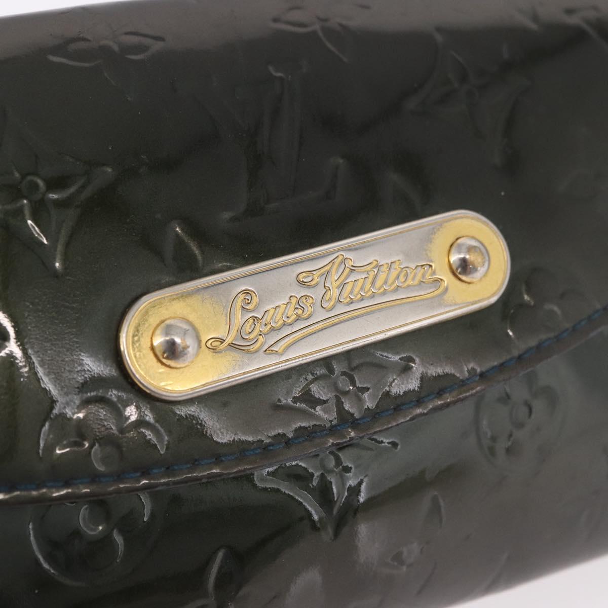 LOUIS VUITTON Vernis Sunset Bluebird Clutch Bag Bluenuit M93680 LV Auth 187683
