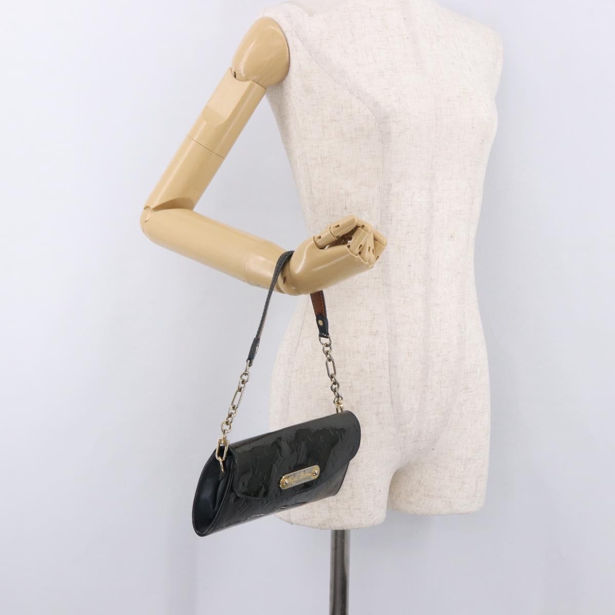 LOUIS VUITTON Vernis Sunset Bluebird Clutch Bag Bluenuit M93680 LV Auth 187683