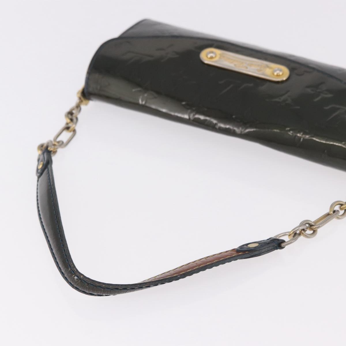 LOUIS VUITTON Vernis Sunset Bluebird Clutch Bag Bluenuit M93680 LV Auth 187683