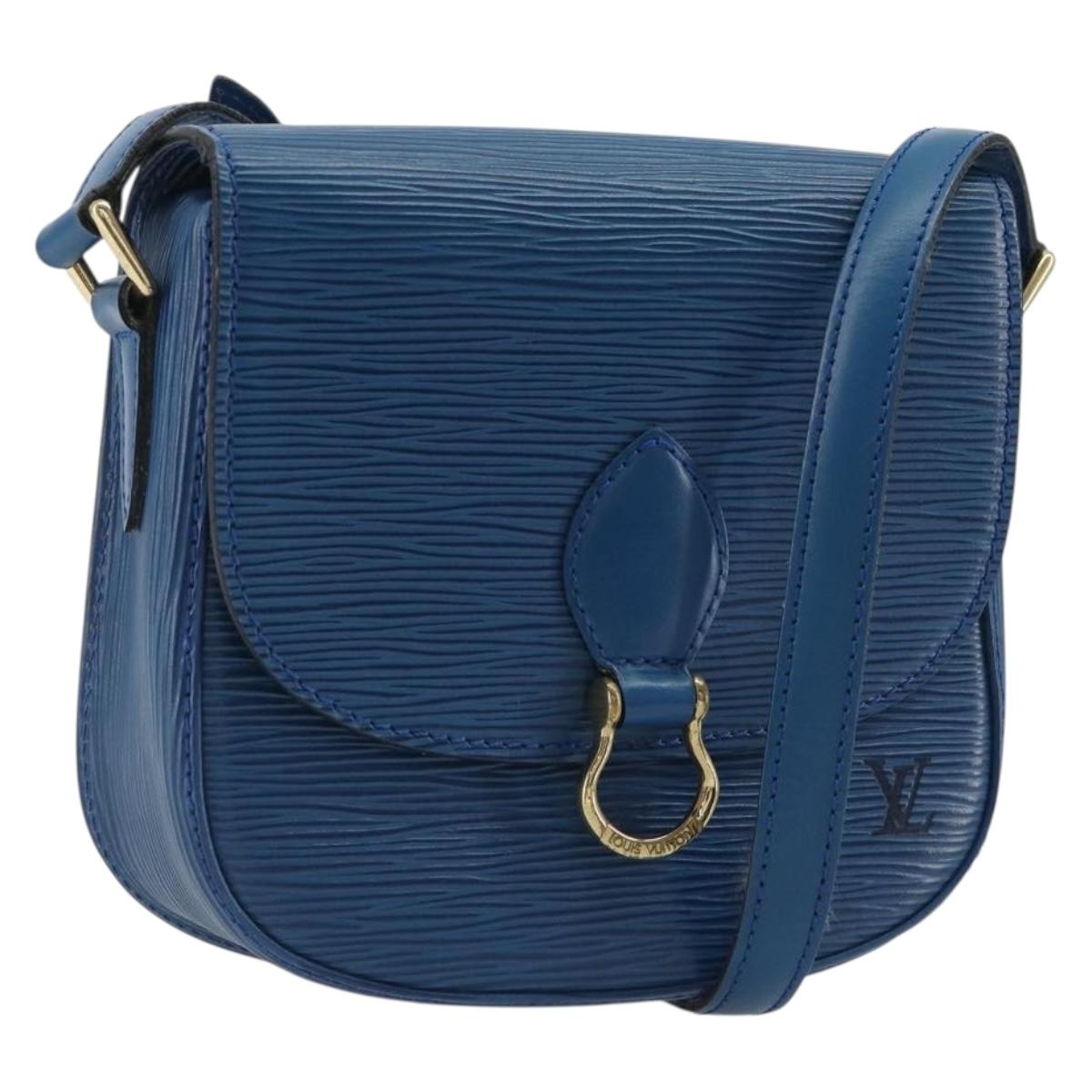 LOUIS VUITTON Epi Saint Cloud PM Shoulder Bag Blue M52195 LV Auth 187685