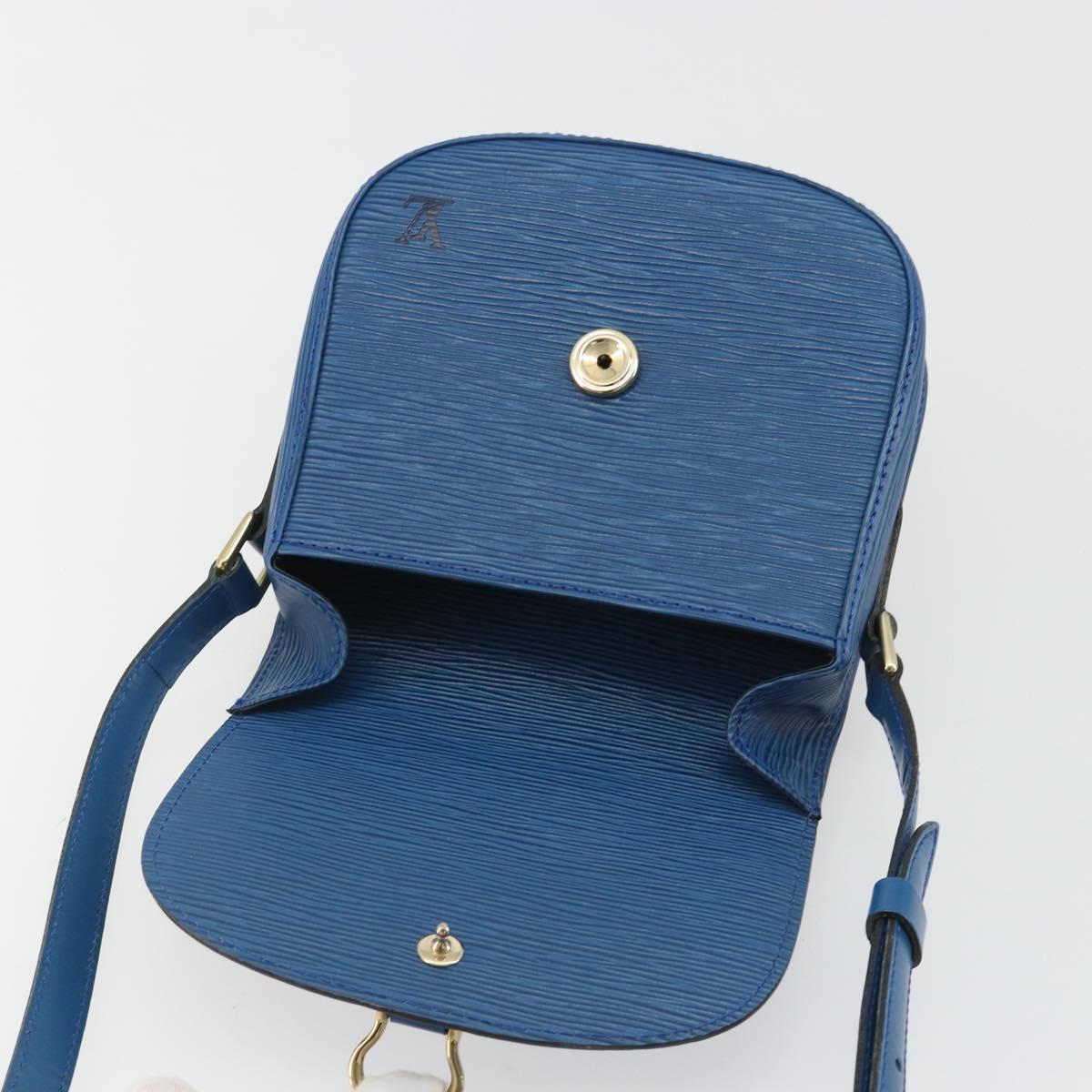 LOUIS VUITTON Epi Saint Cloud PM Shoulder Bag Blue M52195 LV Auth 187685