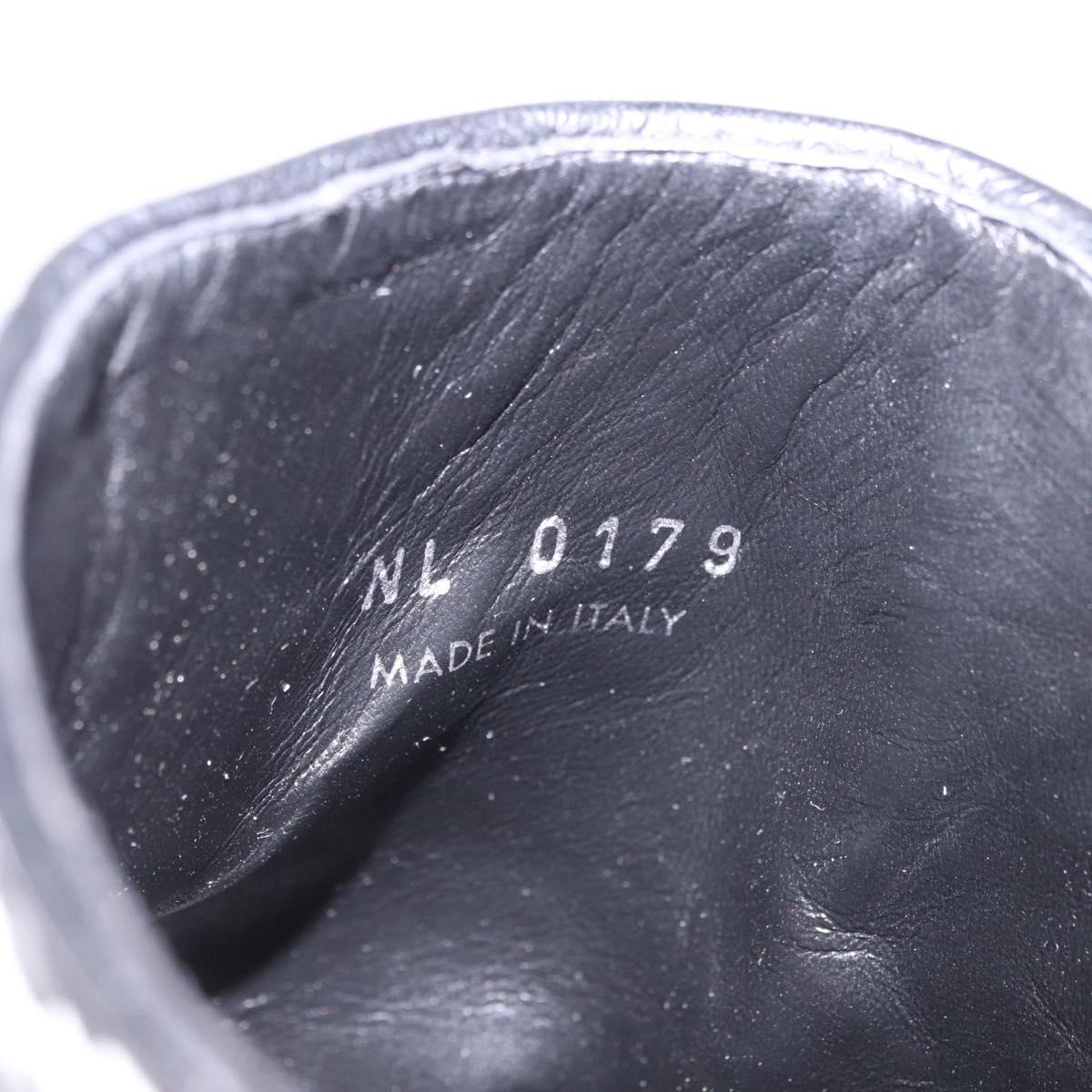 LOUIS VUITTON Baroque Line Ankle Boots Leather Black LV Auth 187687M