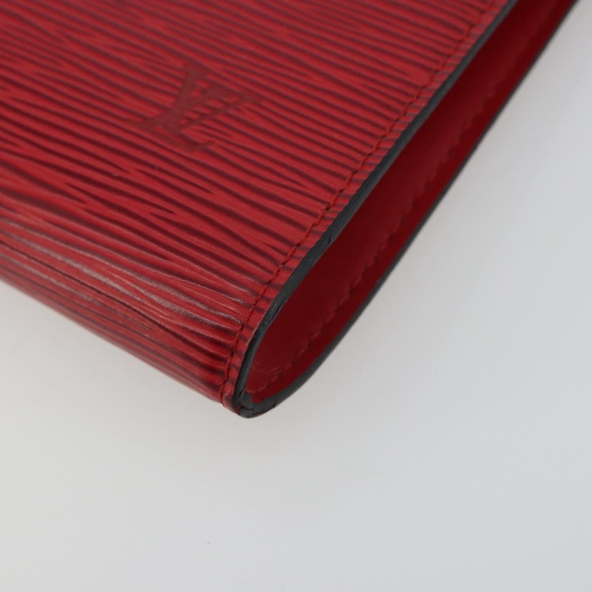LOUIS VUITTON Epi Pochette Accessoires Pouch Red M52947 LV Auth 187691