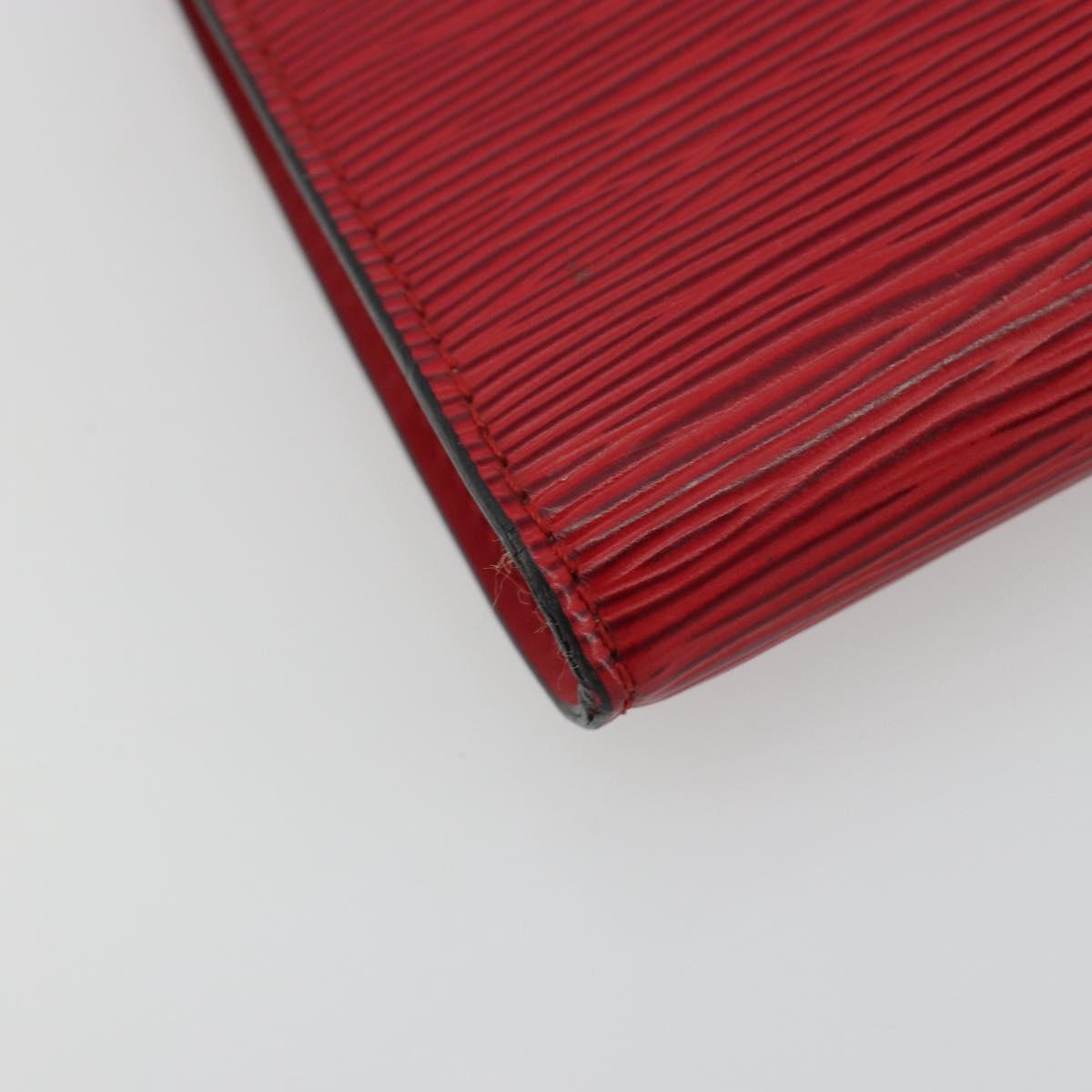 LOUIS VUITTON Epi Pochette Accessoires Pouch Red M52947 LV Auth 187691