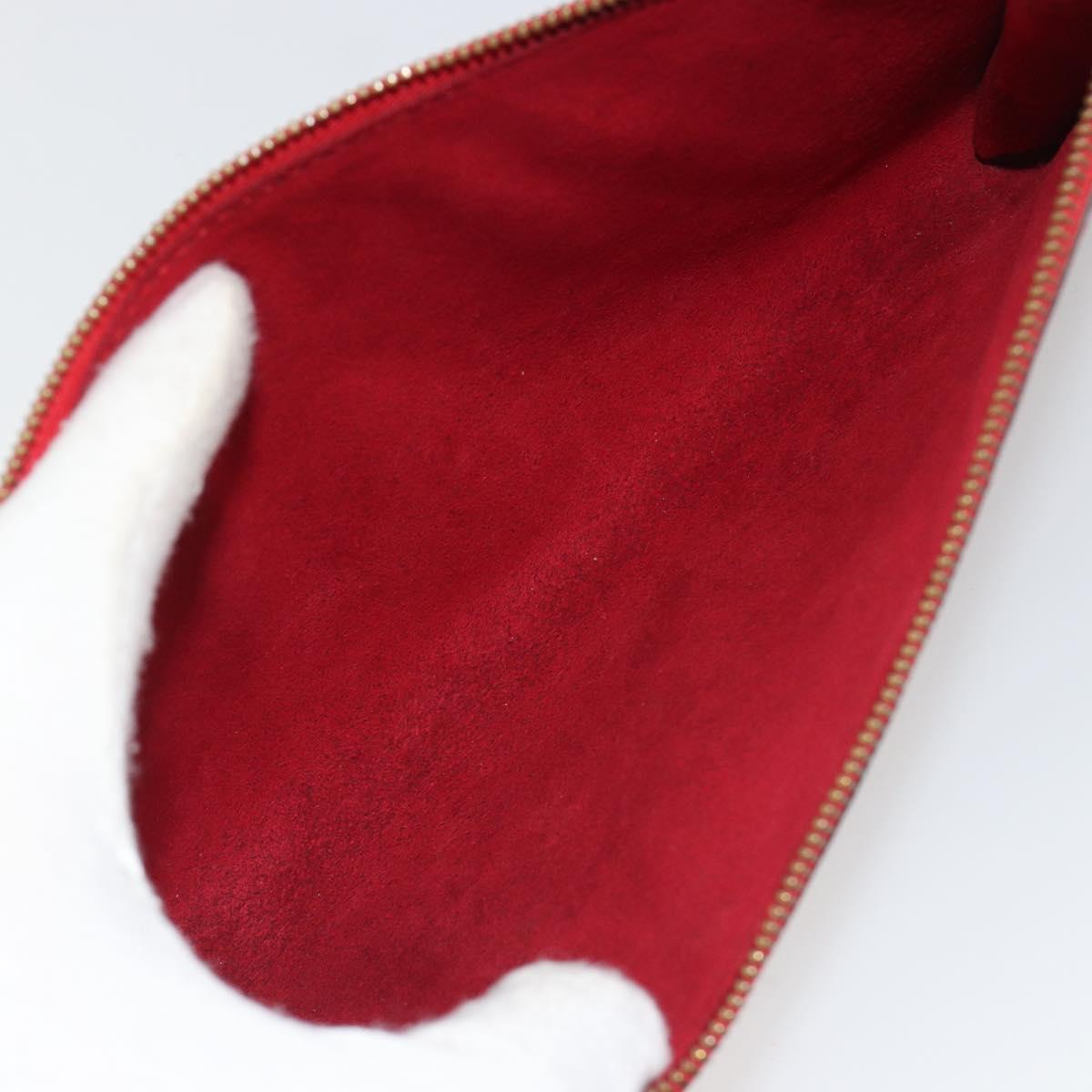 LOUIS VUITTON Epi Pochette Accessoires Pouch Red M52947 LV Auth 187691