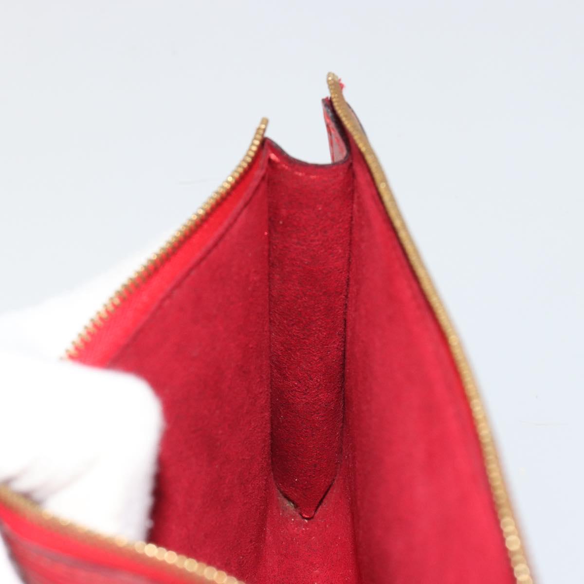 LOUIS VUITTON Epi Pochette Accessoires Pouch Red M52947 LV Auth 187691