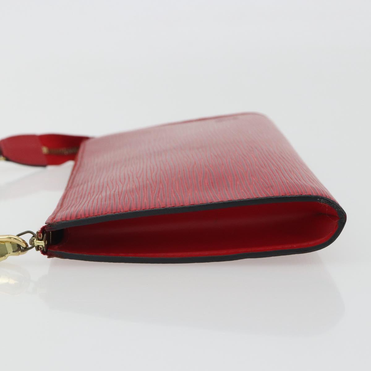 LOUIS VUITTON Epi Pochette Accessoires Pouch Red M52947 LV Auth 187691