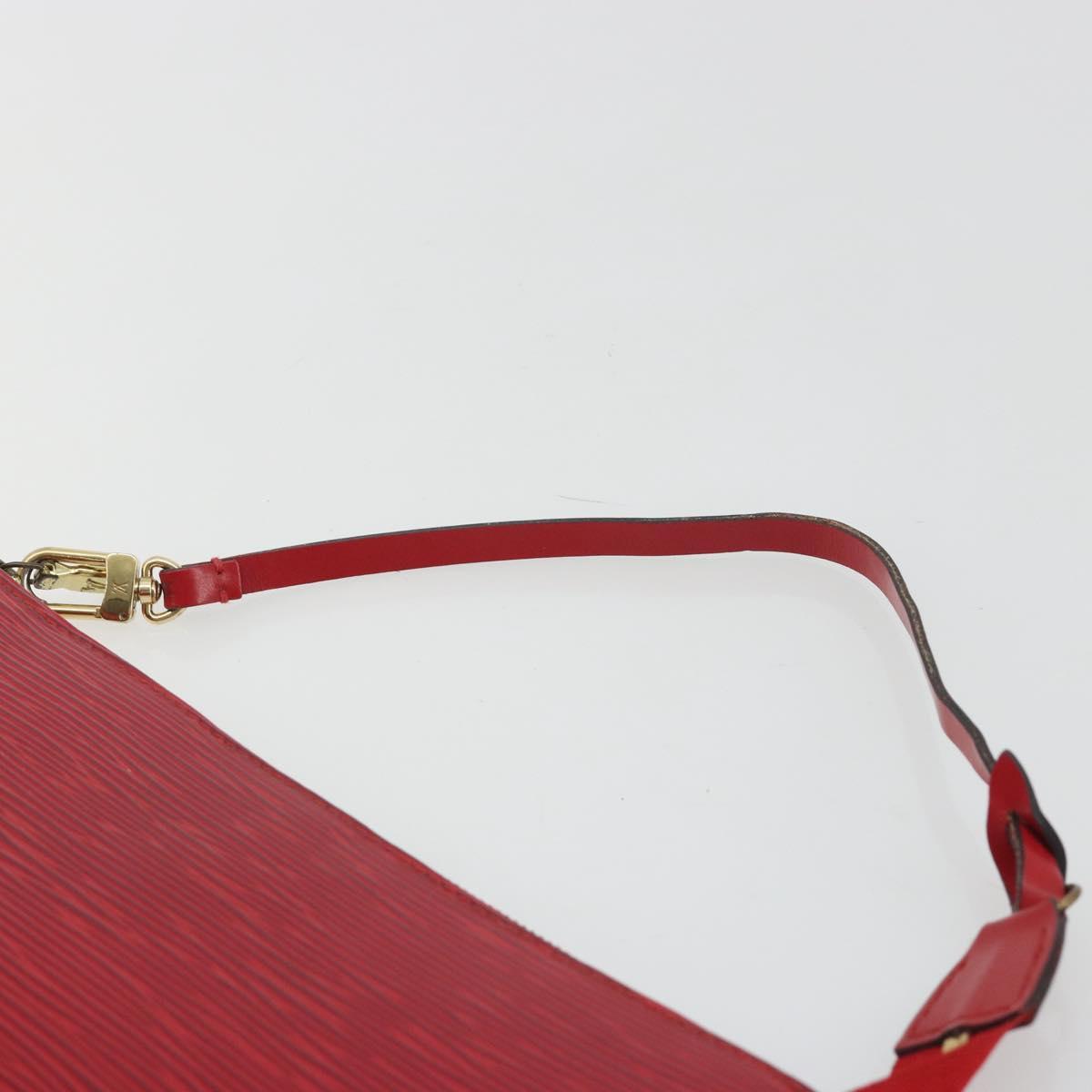 LOUIS VUITTON Epi Pochette Accessoires Pouch Red M52947 LV Auth 187691