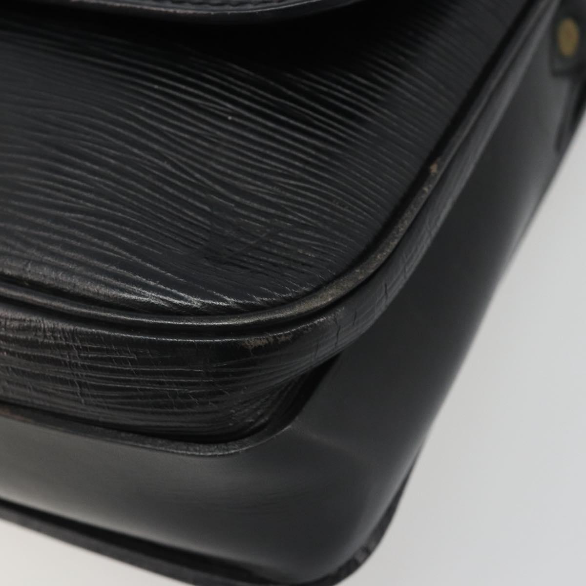 LOUIS VUITTON Epi Cartouchiere MM Shoulder Bag Black Noir M52242 LV Auth 187693