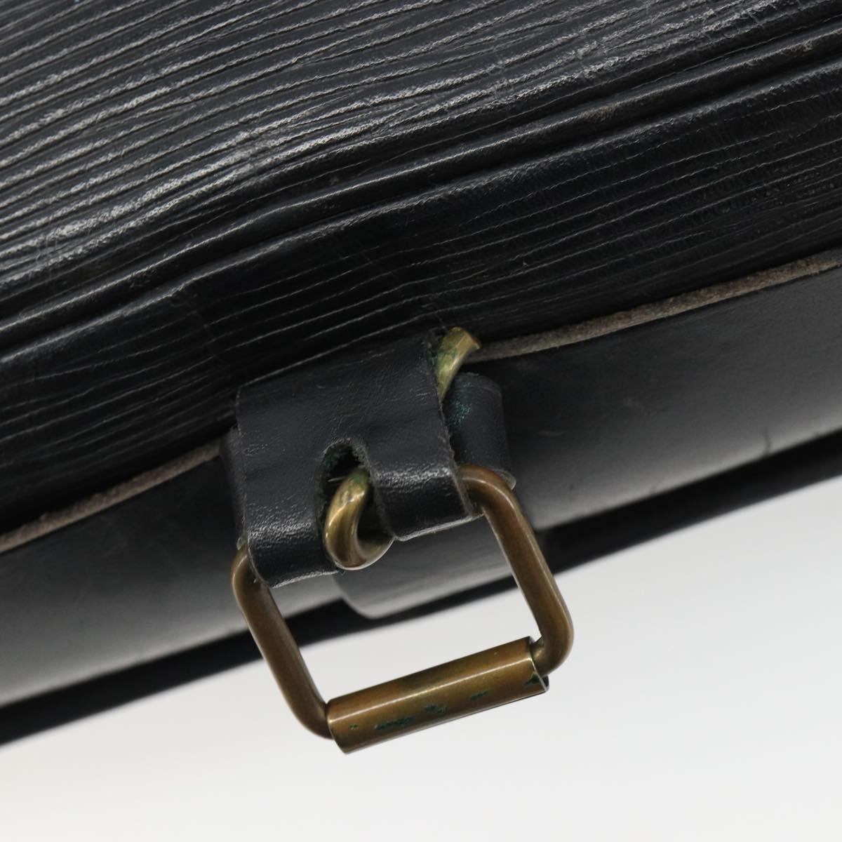LOUIS VUITTON Epi Cartouchiere MM Shoulder Bag Black Noir M52242 LV Auth 187693