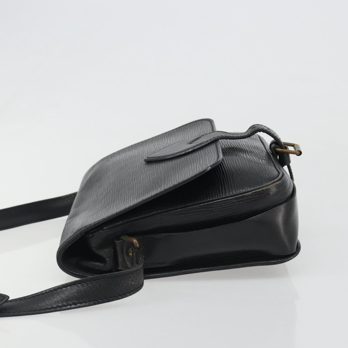 LOUIS VUITTON Epi Cartouchiere MM Shoulder Bag Black Noir M52242 LV Auth 187693