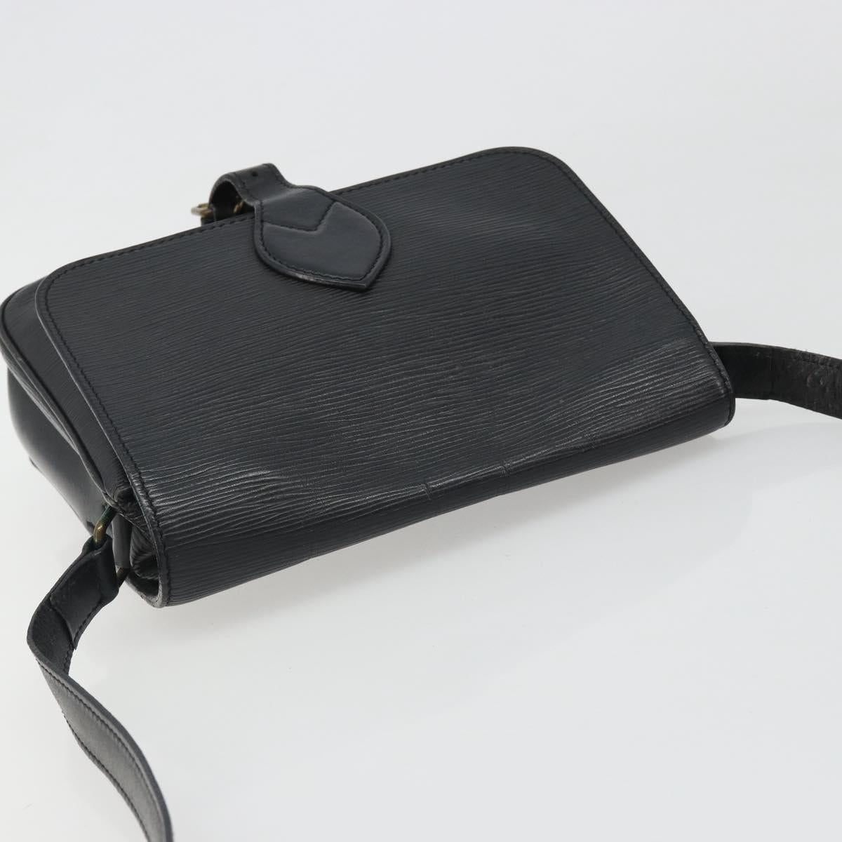 LOUIS VUITTON Epi Cartouchiere MM Shoulder Bag Black Noir M52242 LV Auth 187693