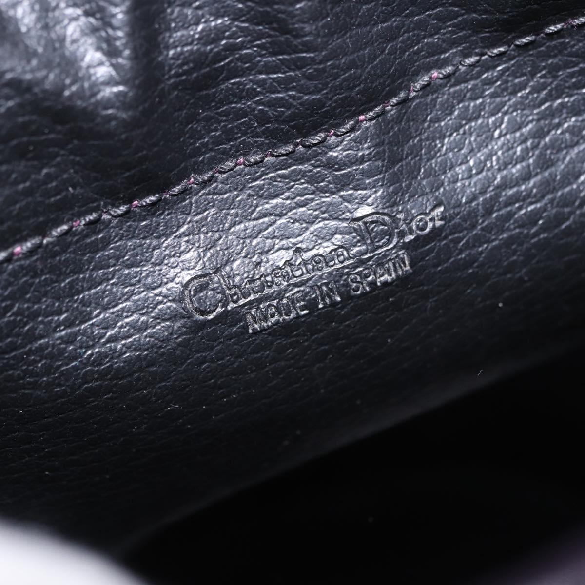 Christian Dior Shoulder Bag Leather Purple Auth 187694