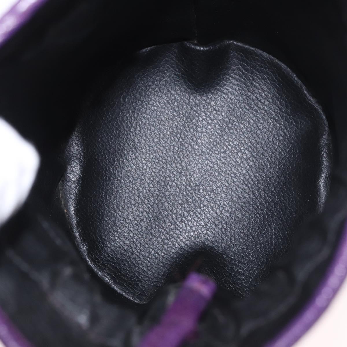Christian Dior Shoulder Bag Leather Purple Auth 187694