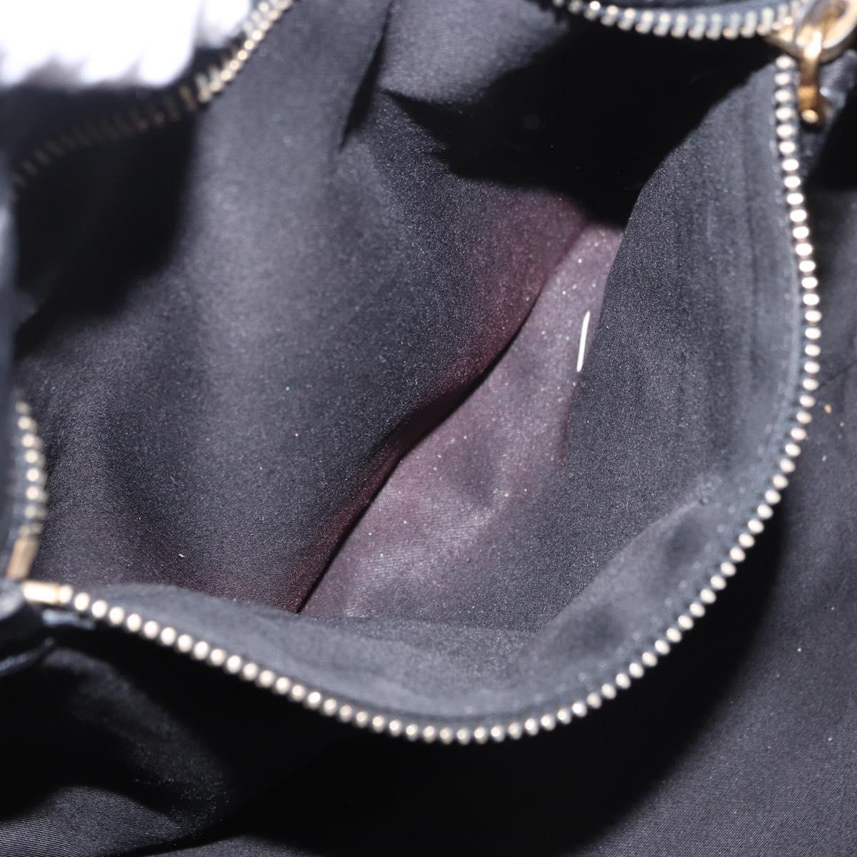 Miu Miu Hand Bag Leather 2way Black Gold Auth 187699SAM
