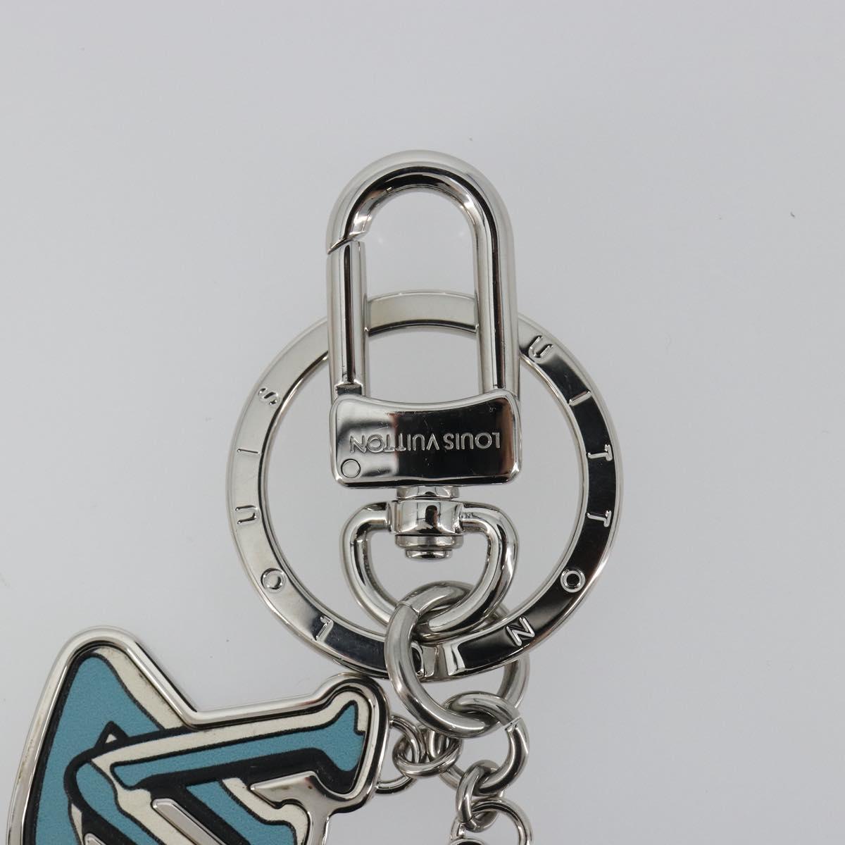 LOUIS VUITTON Porte Cles LV Puzzle Charm metal Silver R95014 LV Auth 187703M