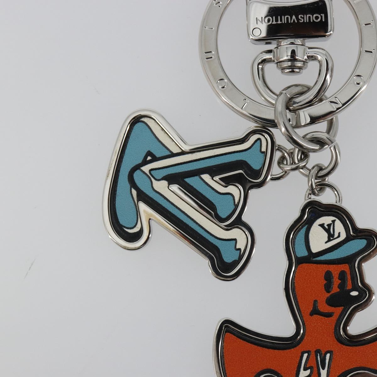 LOUIS VUITTON Porte Cles LV Puzzle Charm metal Silver R95014 LV Auth 187703M