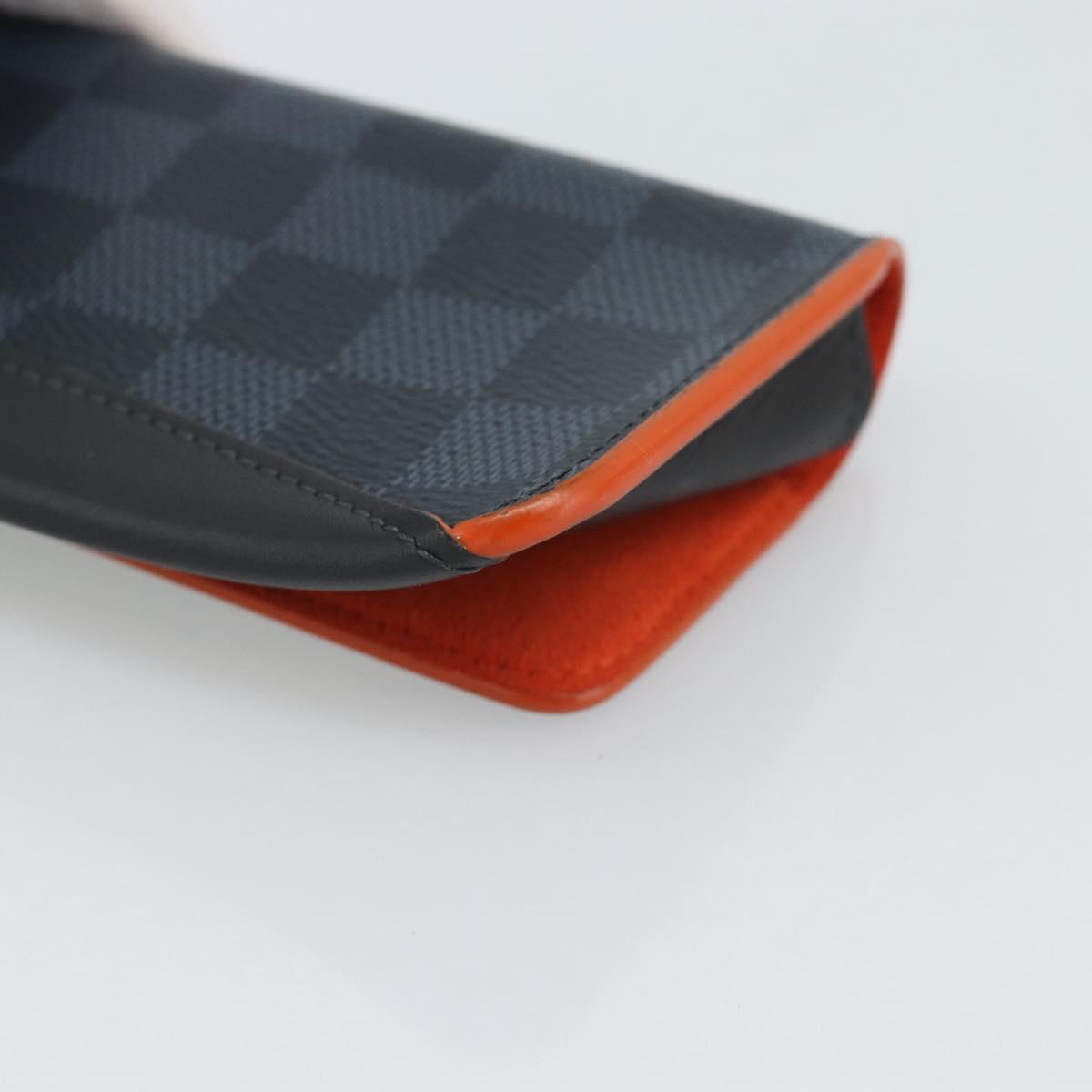 LOUIS VUITTON Damier Cobalt Etui Lunette Woody Glasses Case GI0380 Auth 187704