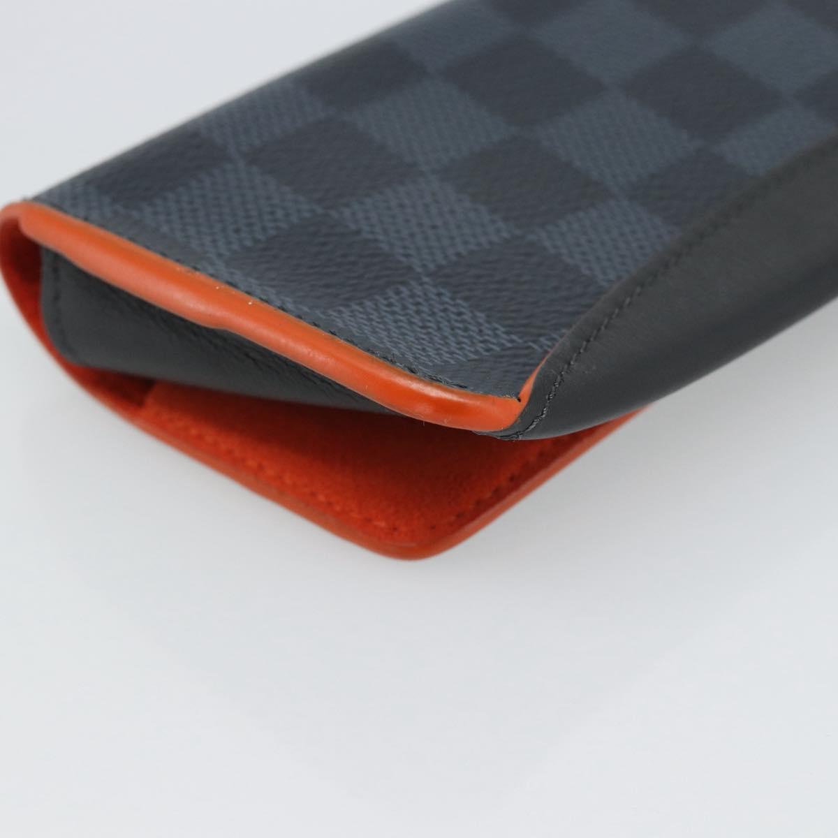 LOUIS VUITTON Damier Cobalt Etui Lunette Woody Glasses Case GI0380 Auth 187704