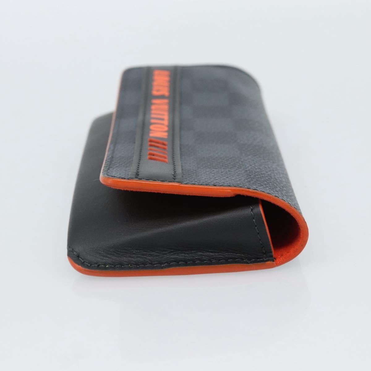 LOUIS VUITTON Damier Cobalt Etui Lunette Woody Glasses Case GI0380 Auth 187704
