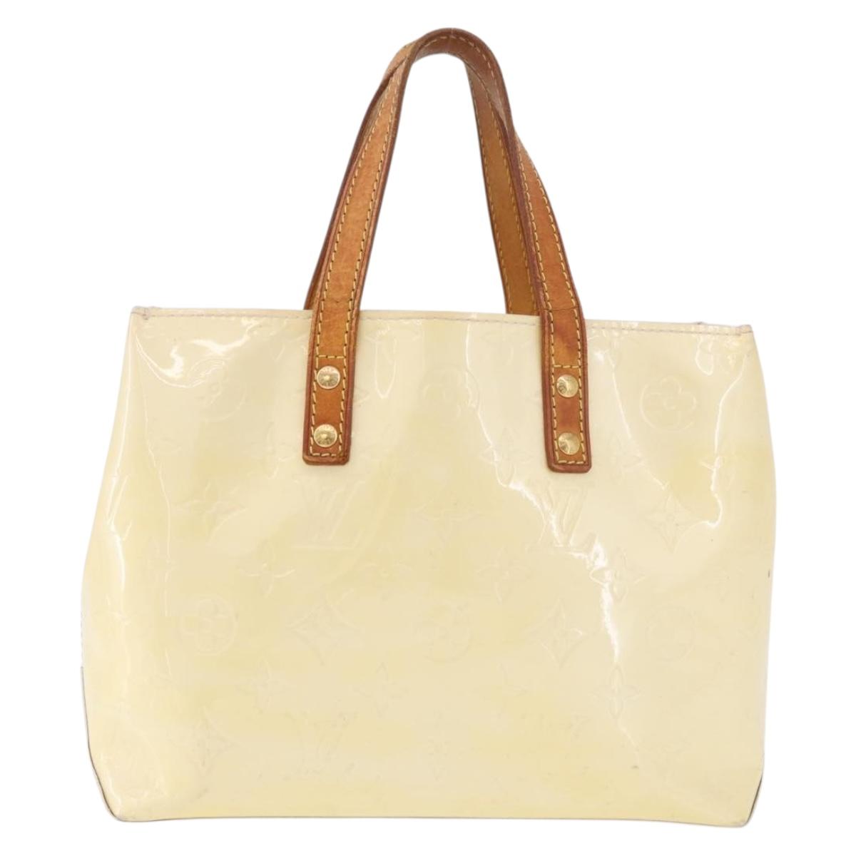 LOUIS VUITTON Monogram Vernis Reade PM Hand Bag Perle M91336 LV Auth 187720