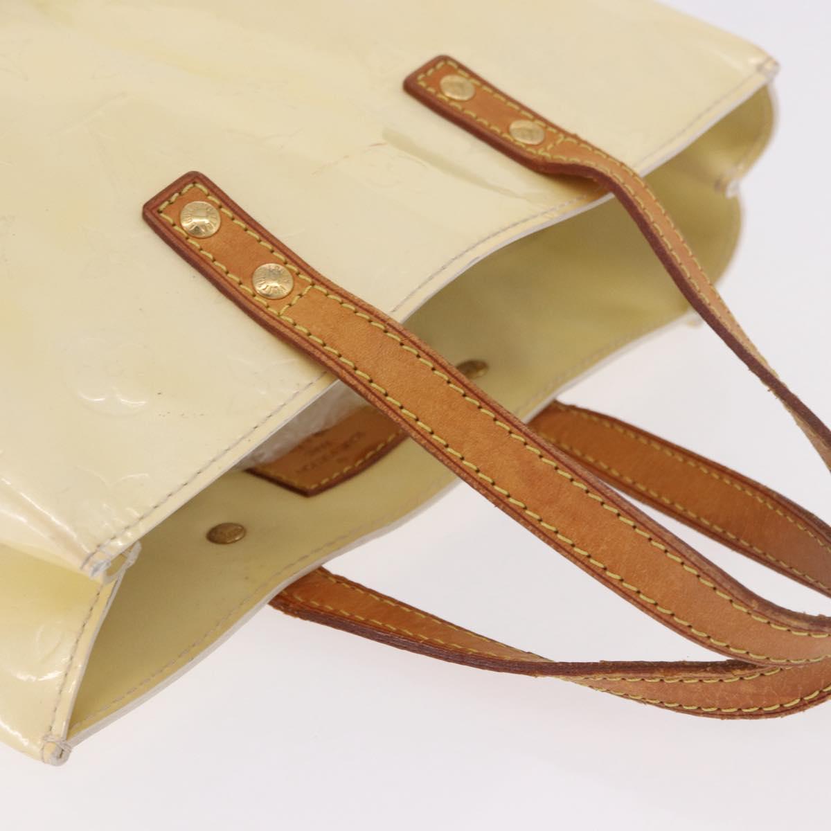 LOUIS VUITTON Monogram Vernis Reade PM Hand Bag Perle M91336 LV Auth 187720