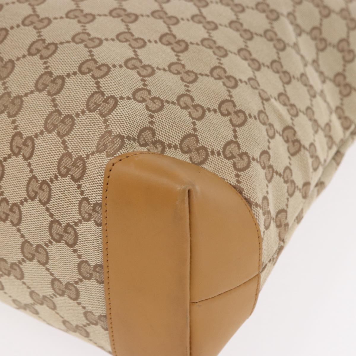GUCCI GG Canvas Sherry Line Tote Bag Beige Red 019 0401 Auth 187732A