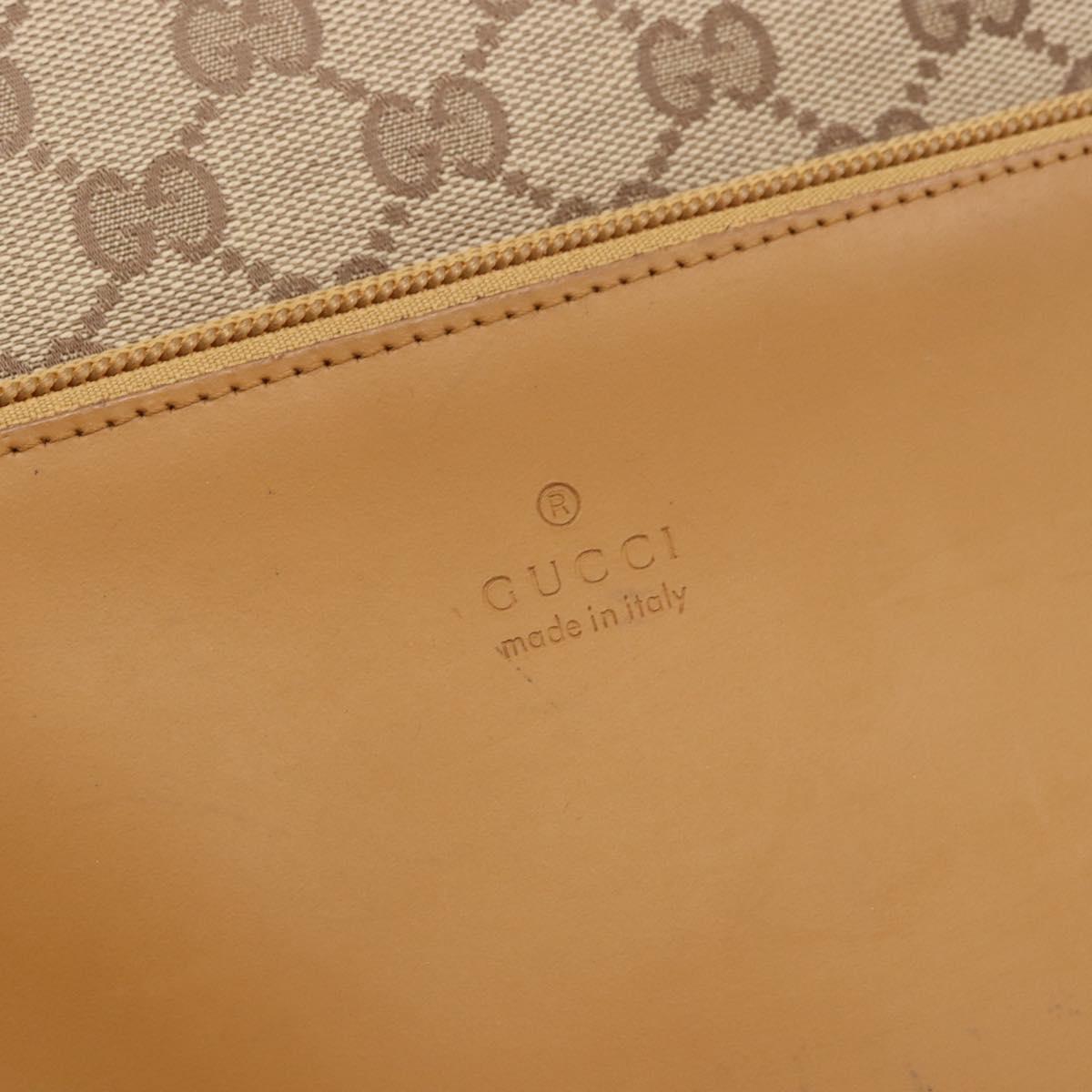 GUCCI GG Canvas Sherry Line Tote Bag Beige Red 019 0401 Auth 187732A