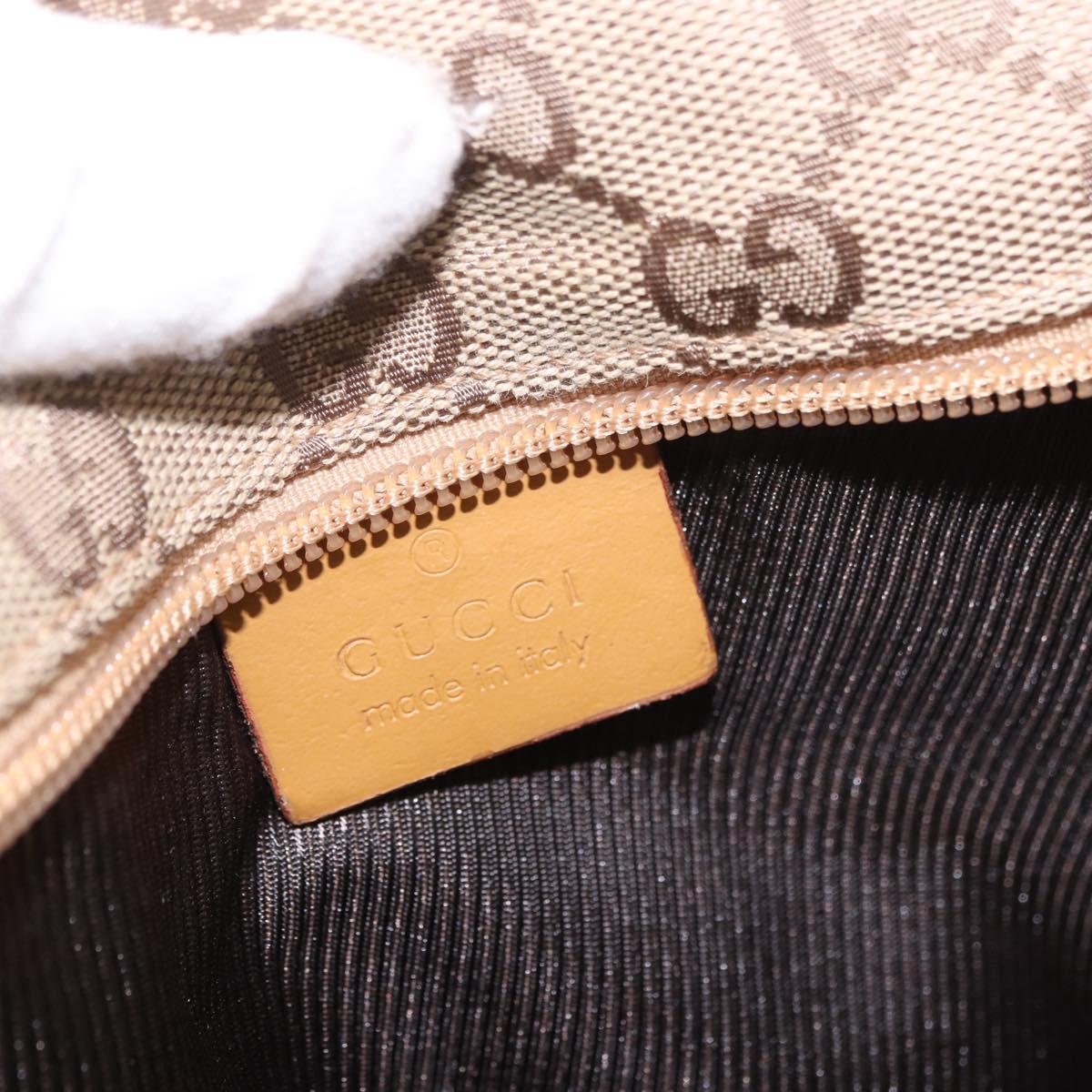 GUCCI GG Canvas Sherry Line Tote Bag Beige Red 019 0401 Auth 187732A