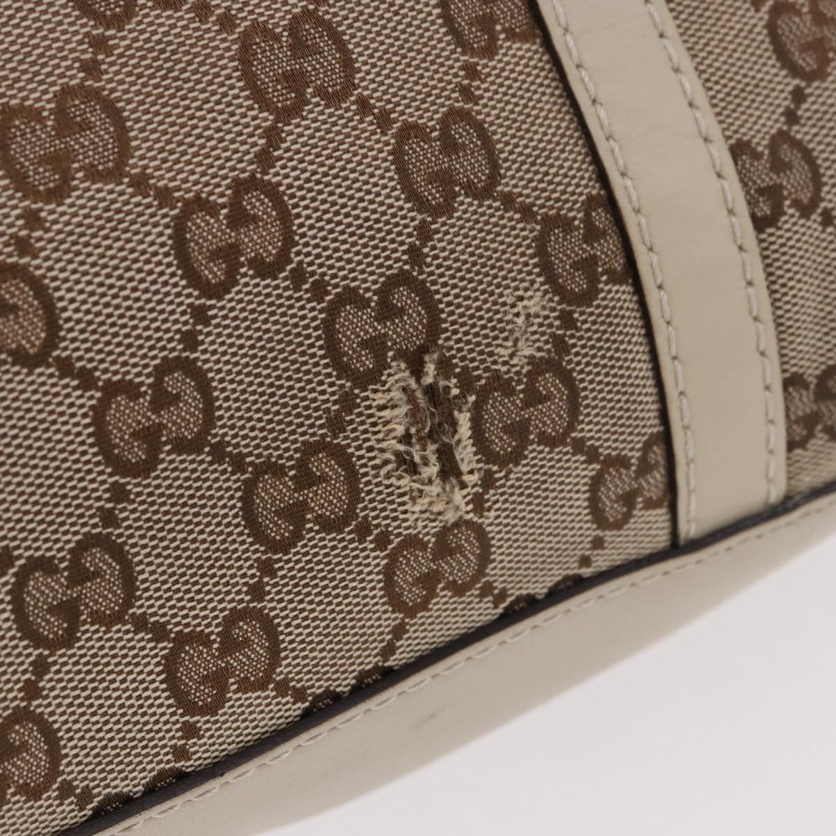 GUCCI GG Canvas Tote Bag Beige Gold 257069 Auth 187734